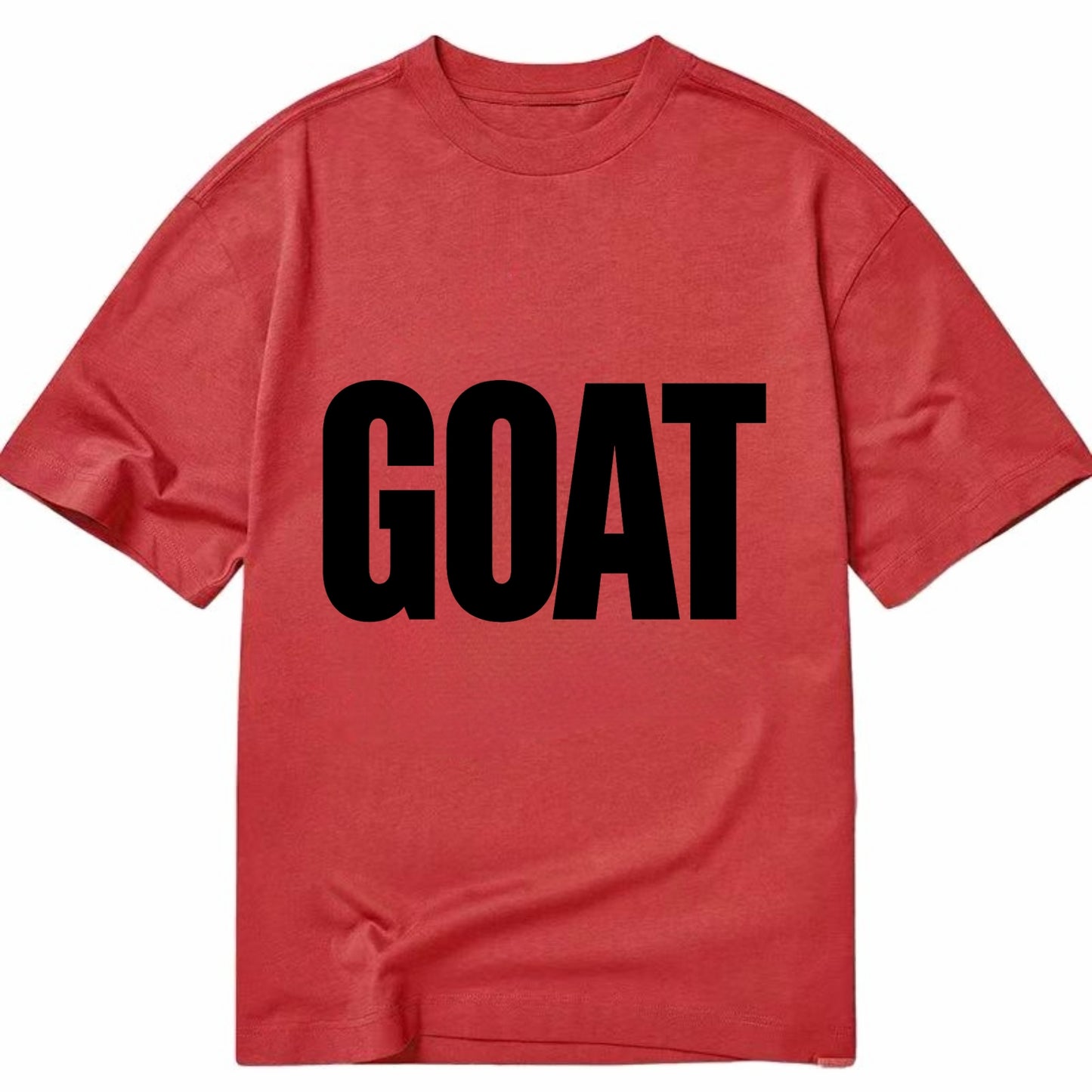 Bold typography design - "GOAT" - greatest of all time - Classic T-shirt - Red