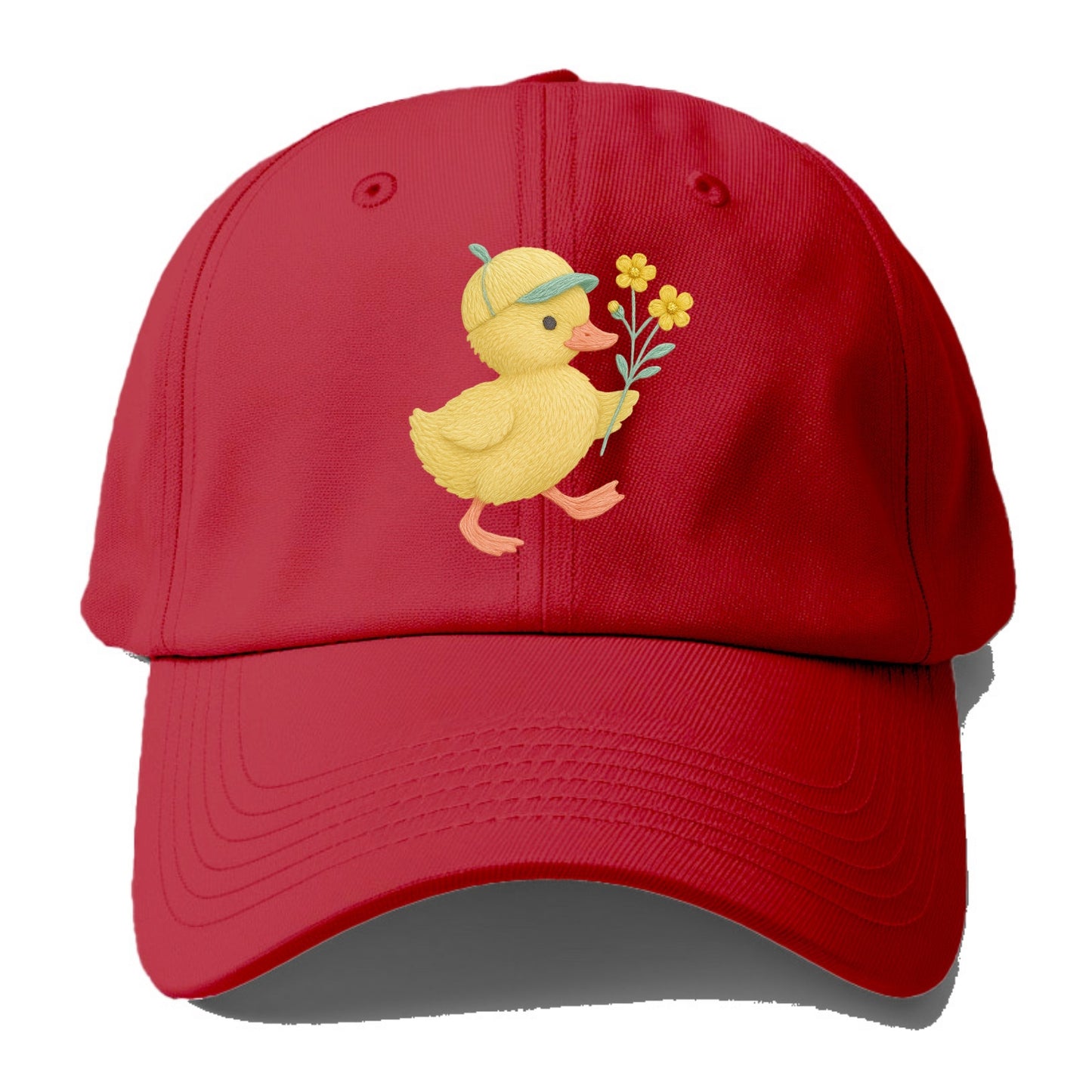 Yellow Duckling - Baseball Cap - Red