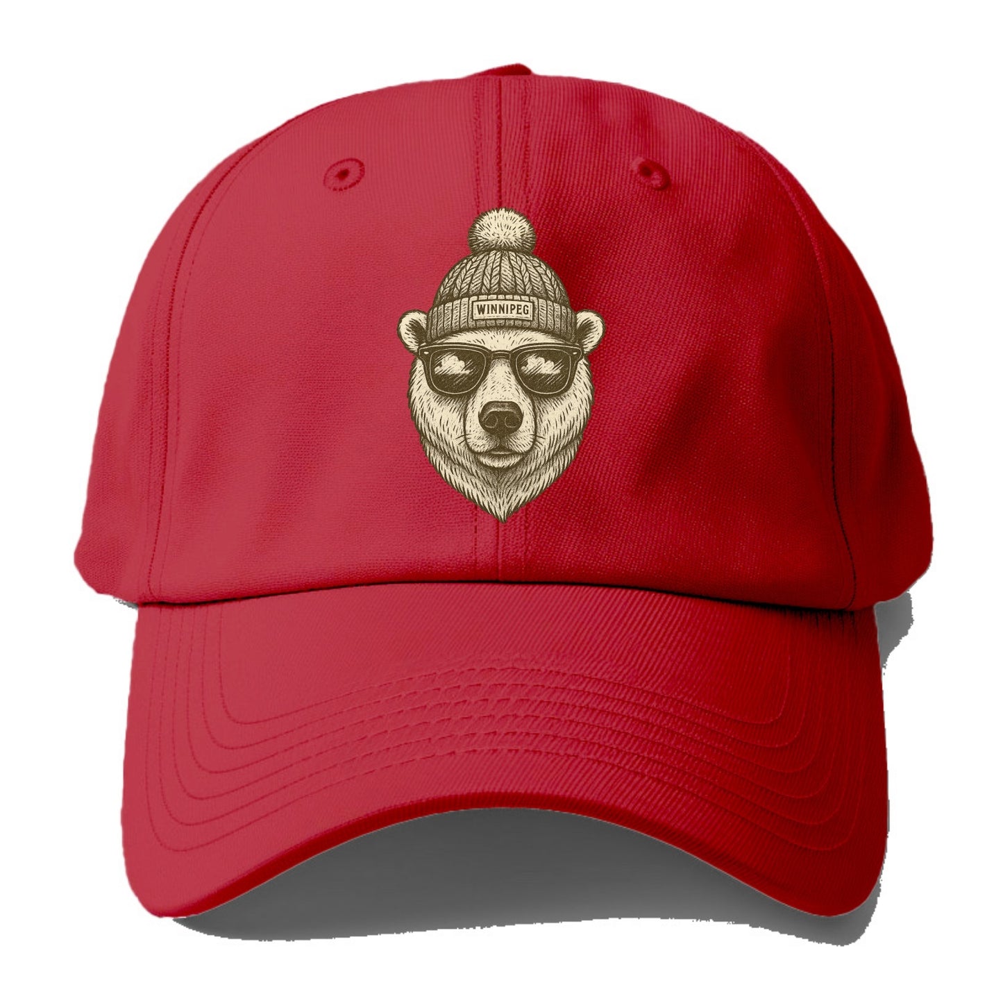 Winnipeg Polar Bear wearing Winnipeg bea - Baseball Cap - Red
