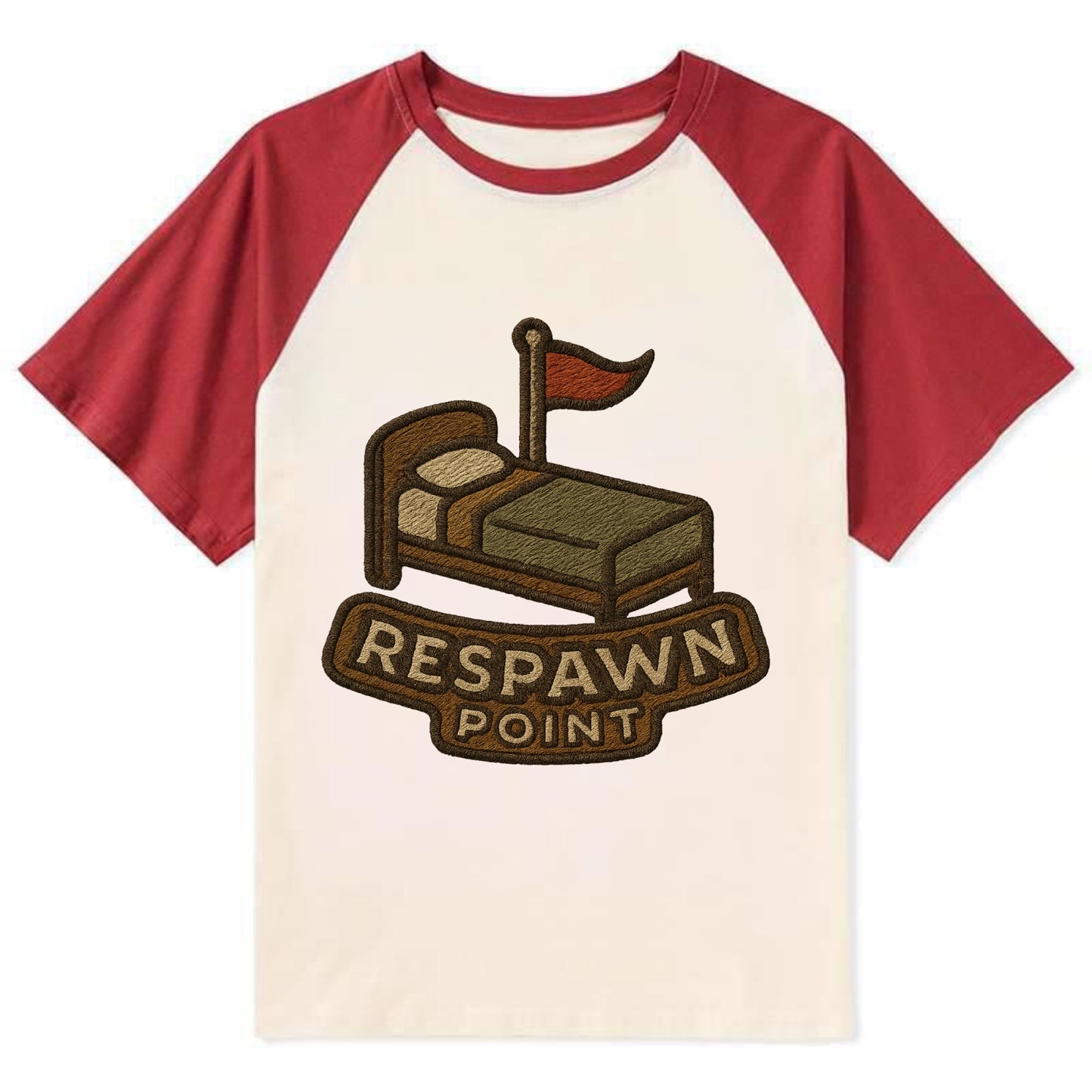 Respawn Point - Contrast Raglan T-shirt - Red