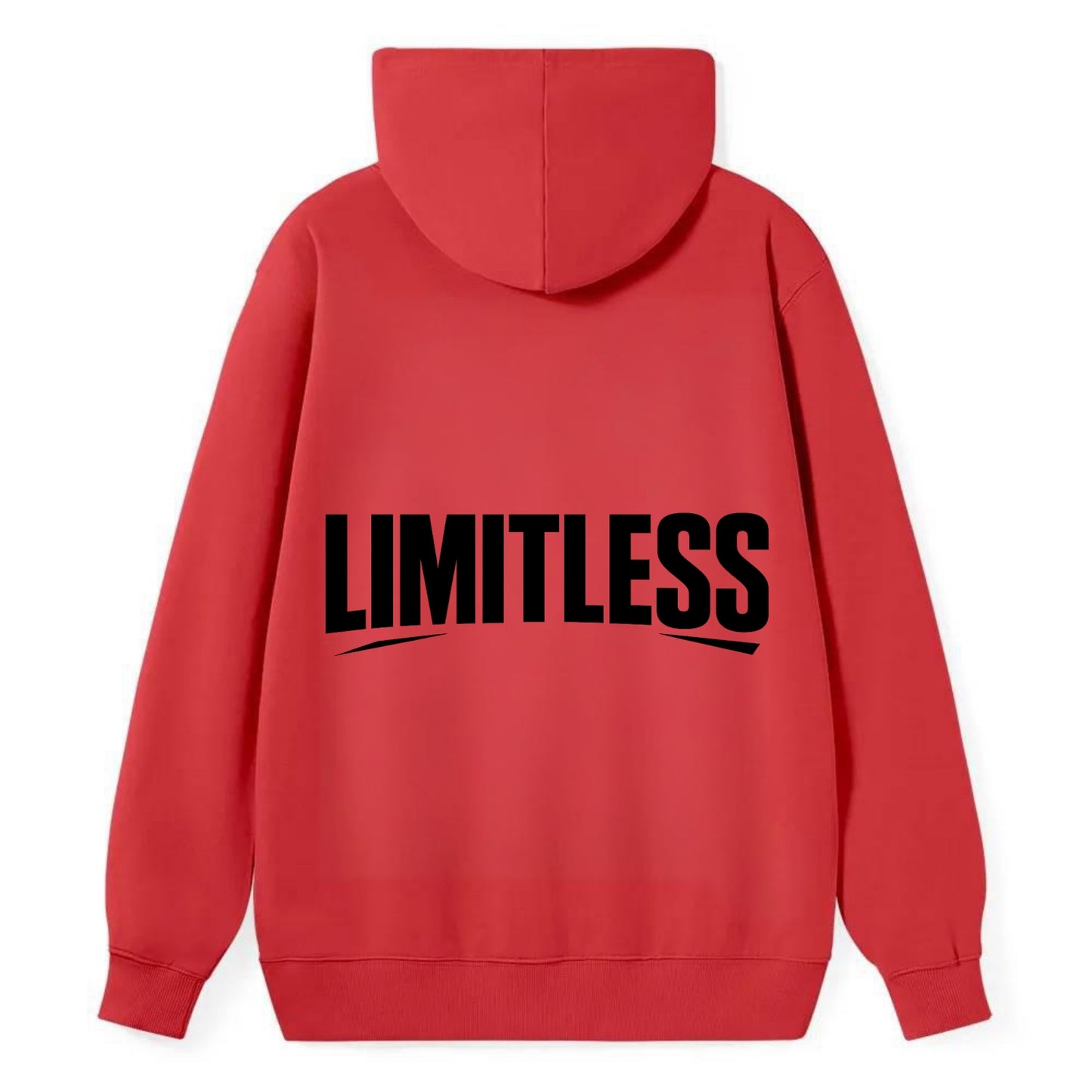 Bold typography design - "LIMITLESS" - no boundaries, infinite potential - Classic Pullover Hoodie - Red