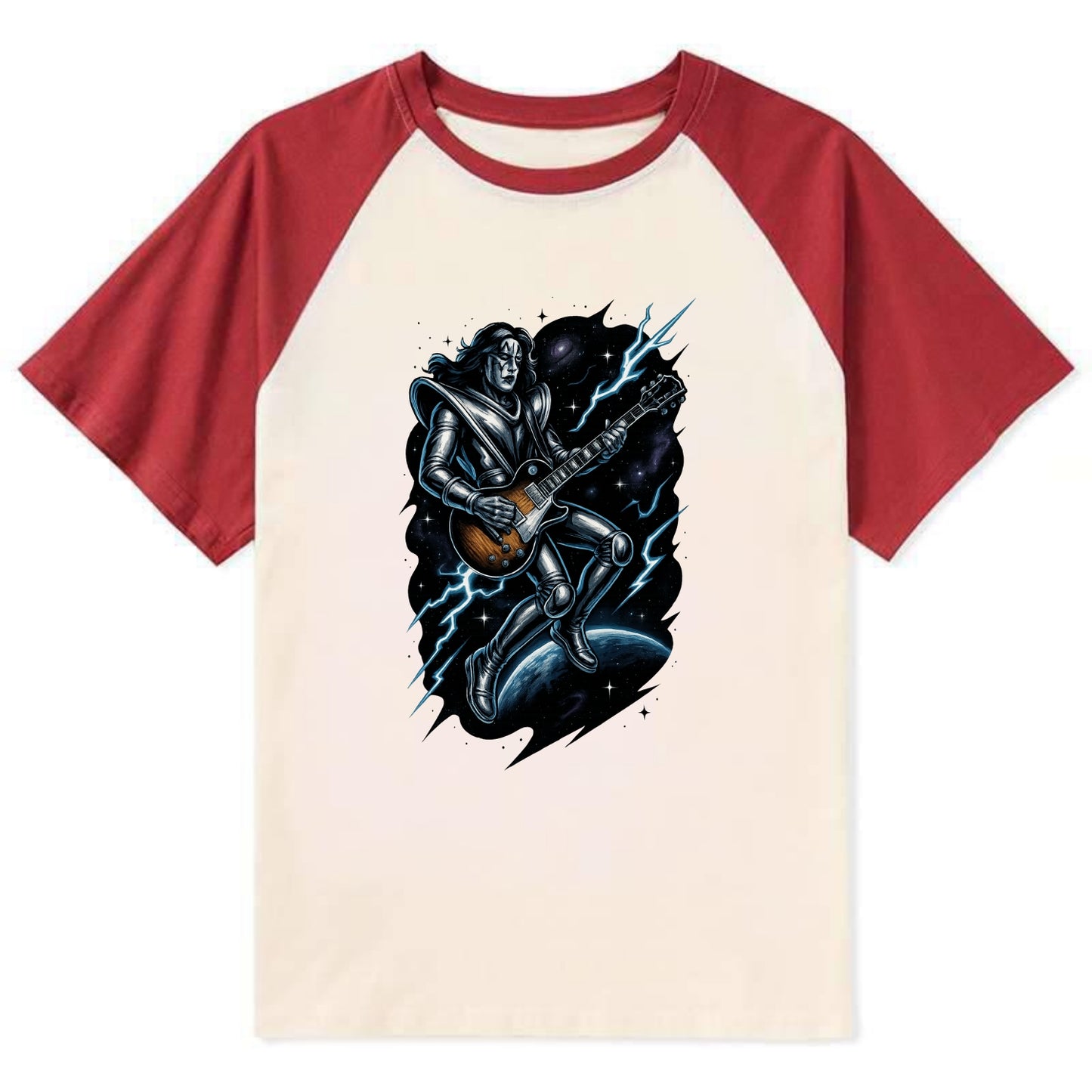 Ace in Zero Gravity - Contrast Raglan T-shirt - Red