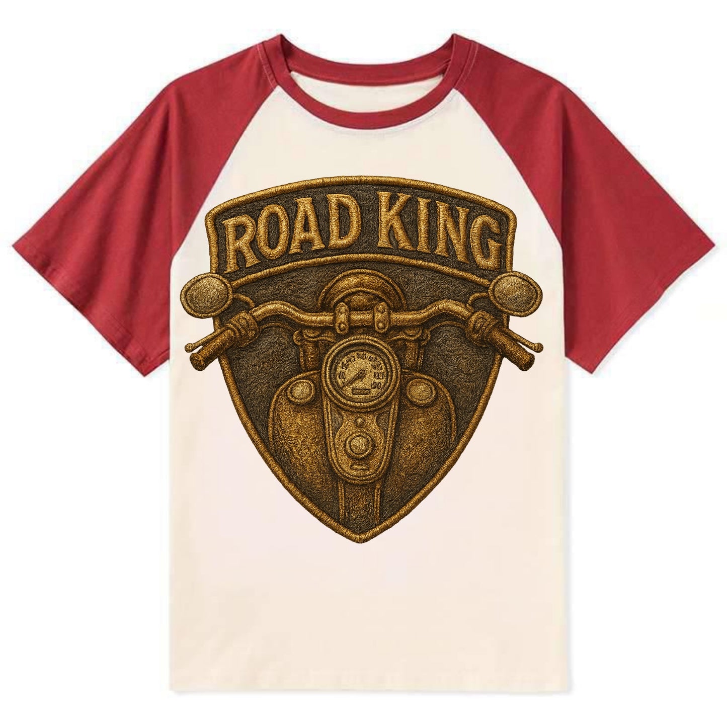 Road King - Contrast Raglan T-shirt - Red