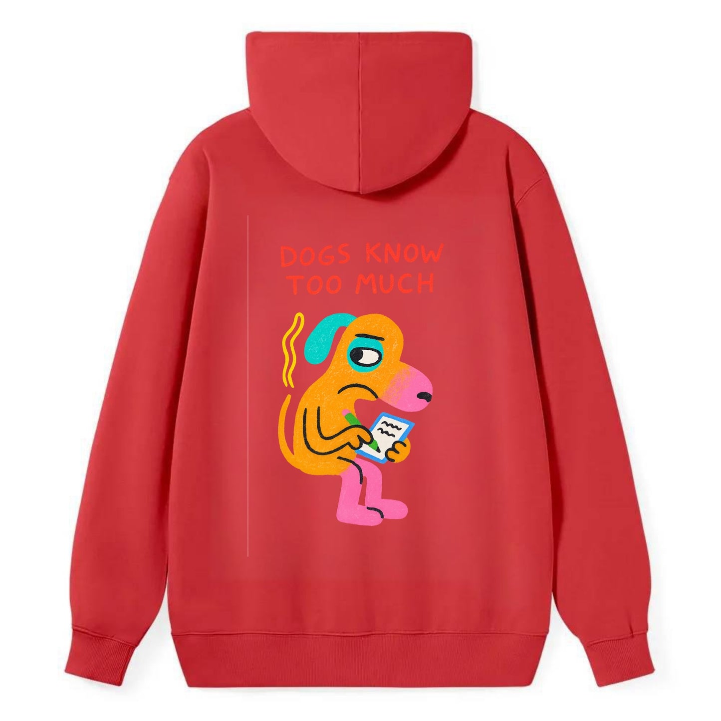 CATS OWN YOU | Cat on throne pointing down - Classic Pullover Hoodie - Red