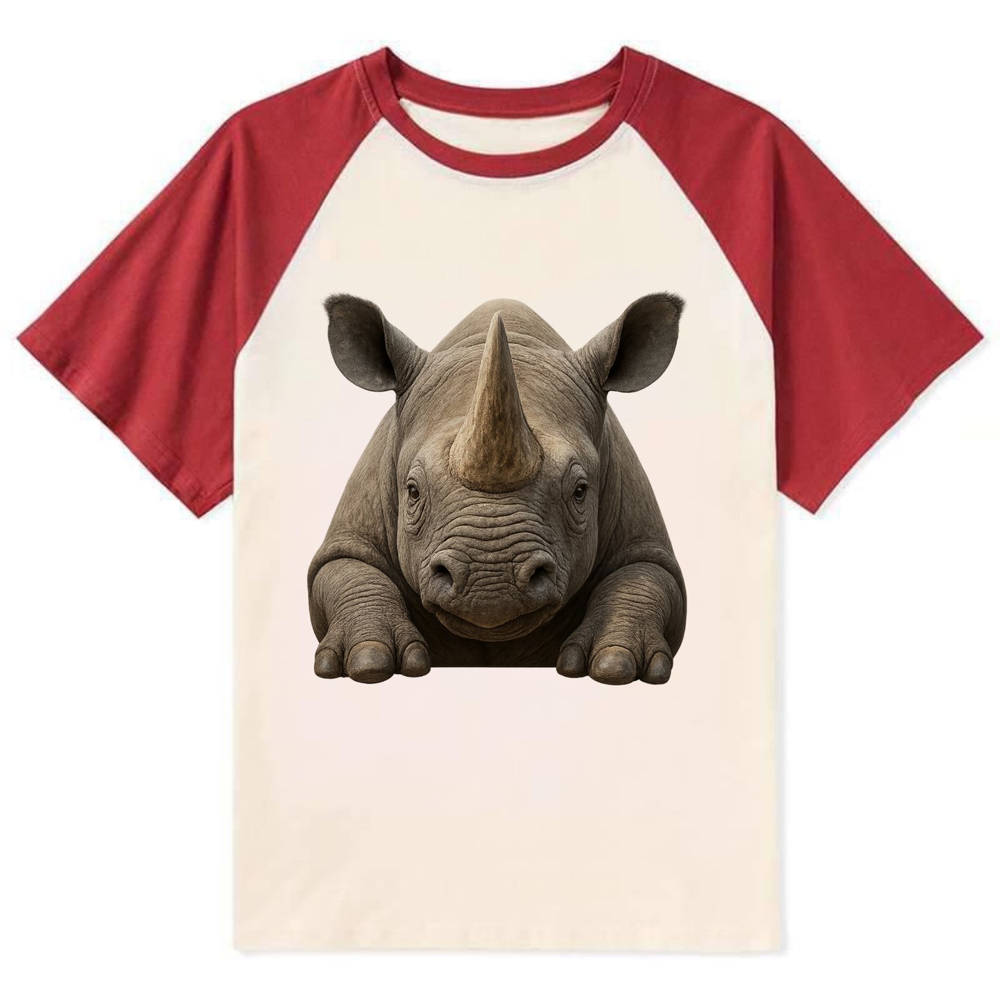 Rhinoceros - Contrast Raglan T-shirt - Red