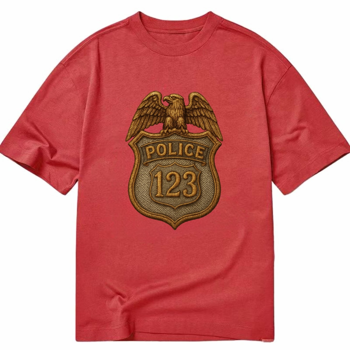 Police Badge - Classic T-shirt - Red