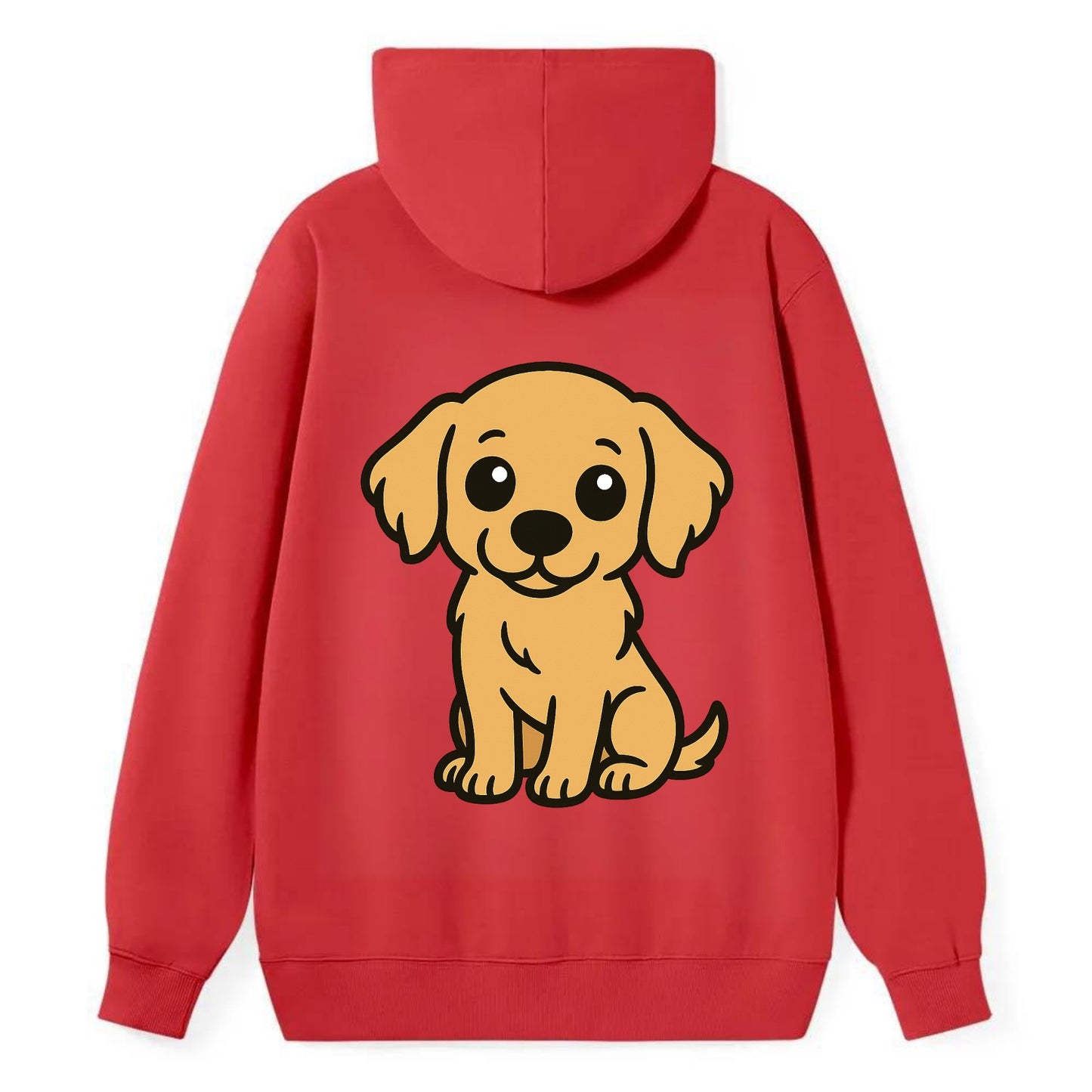 Golden Retriever - Head tilt curious pose - Classic Pullover Hoodie - Red