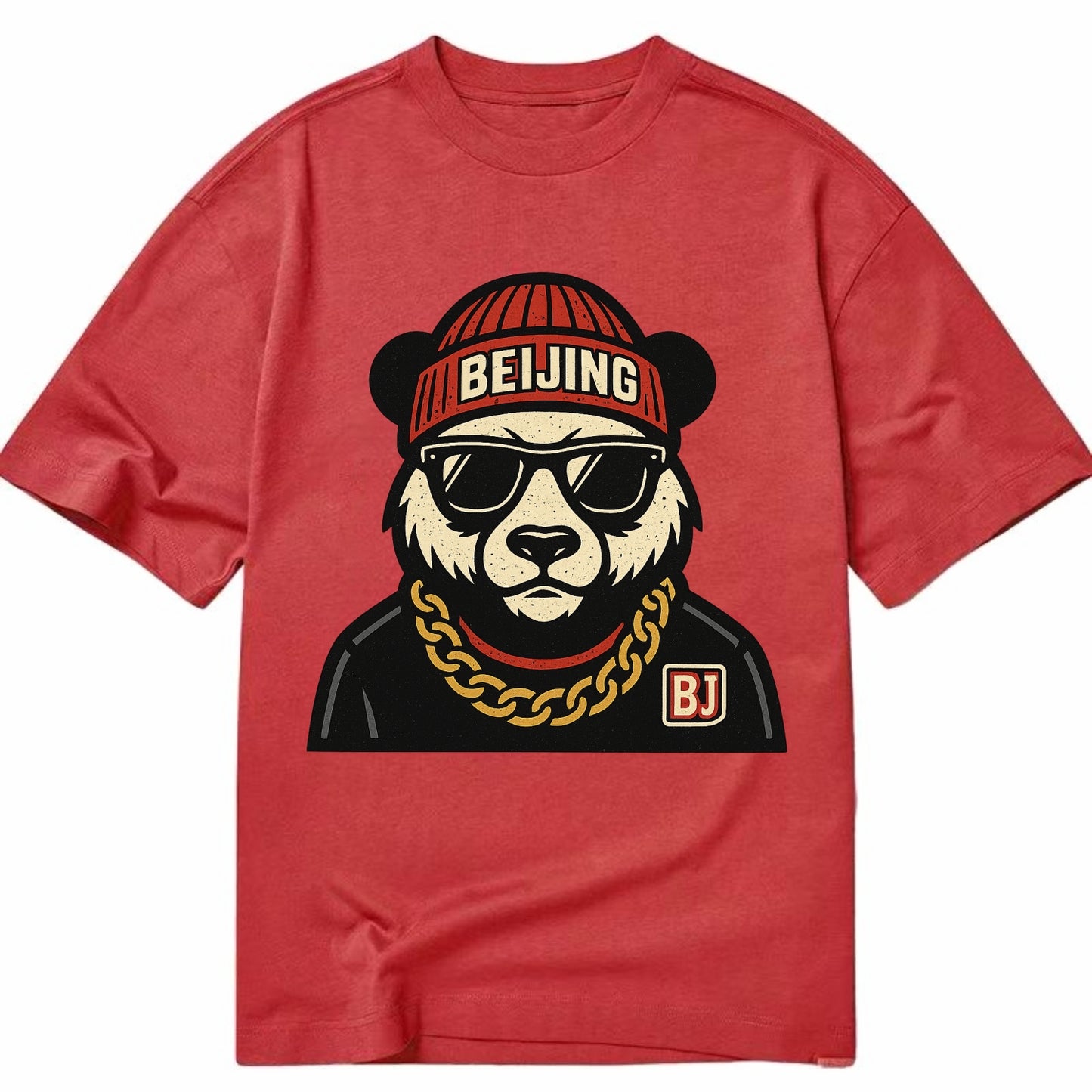 Beijing Panda - Classic T-shirt - Red