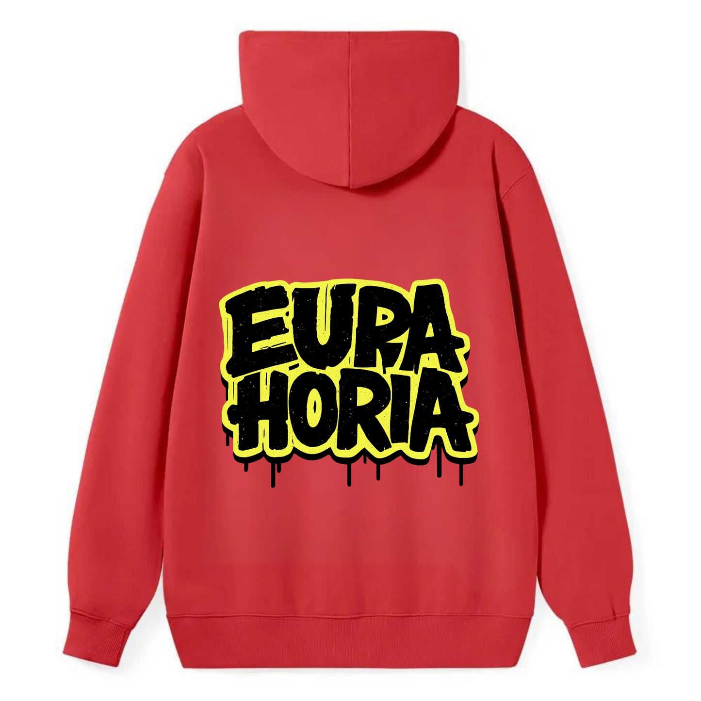 Bold typography design - "EUPHORIA" - intense happiness, ecstasy - Classic Pullover Hoodie - Red
