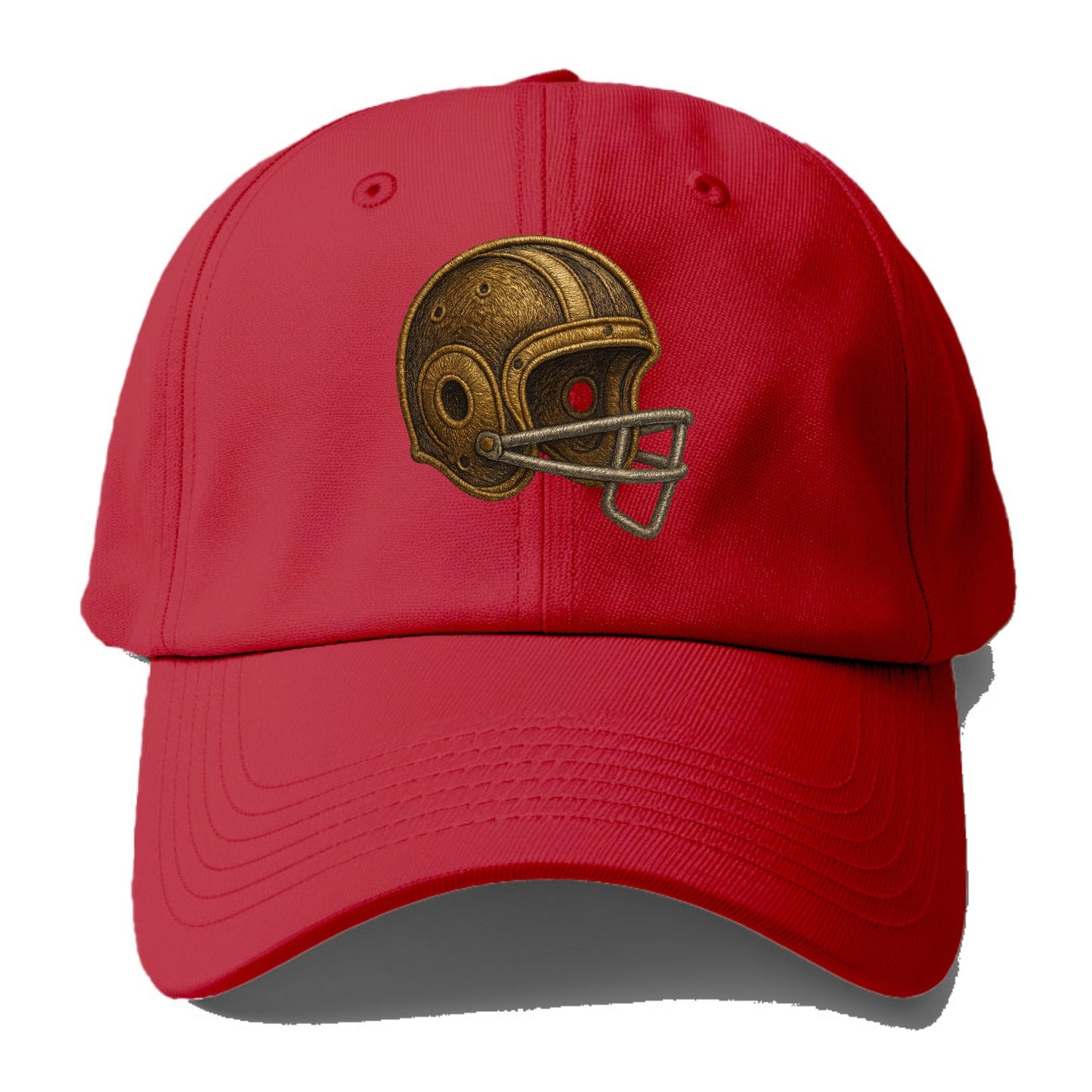 Football Helmet - Baseball Cap - Red
