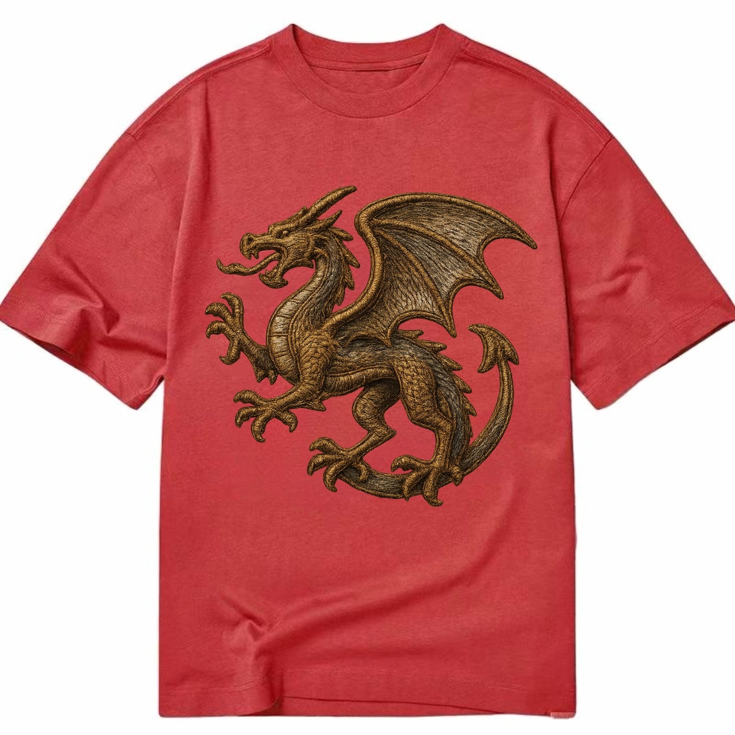 Dragon Silhouette - Classic T-shirt - Red