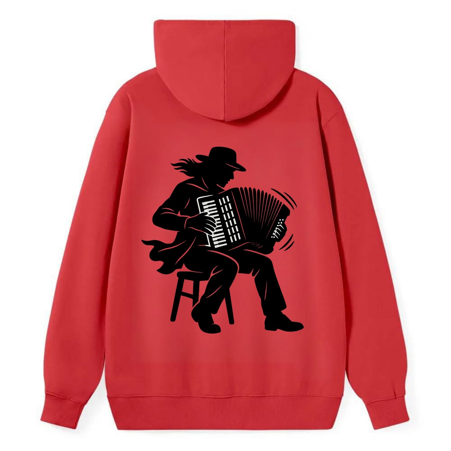 Accordion player street musician - Classic Pullover Hoodie - Red