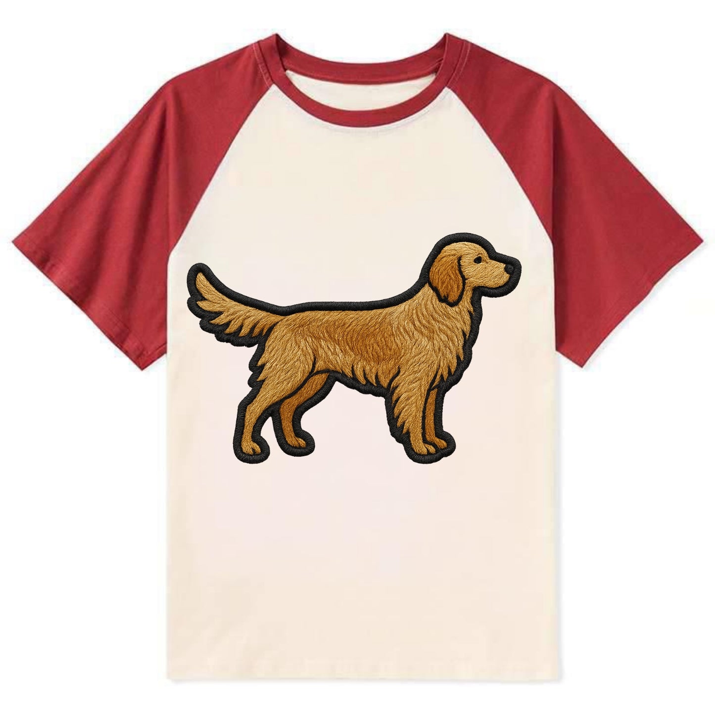 English Setter - Trendy feathered design - Contrast Raglan T-shirt - Red
