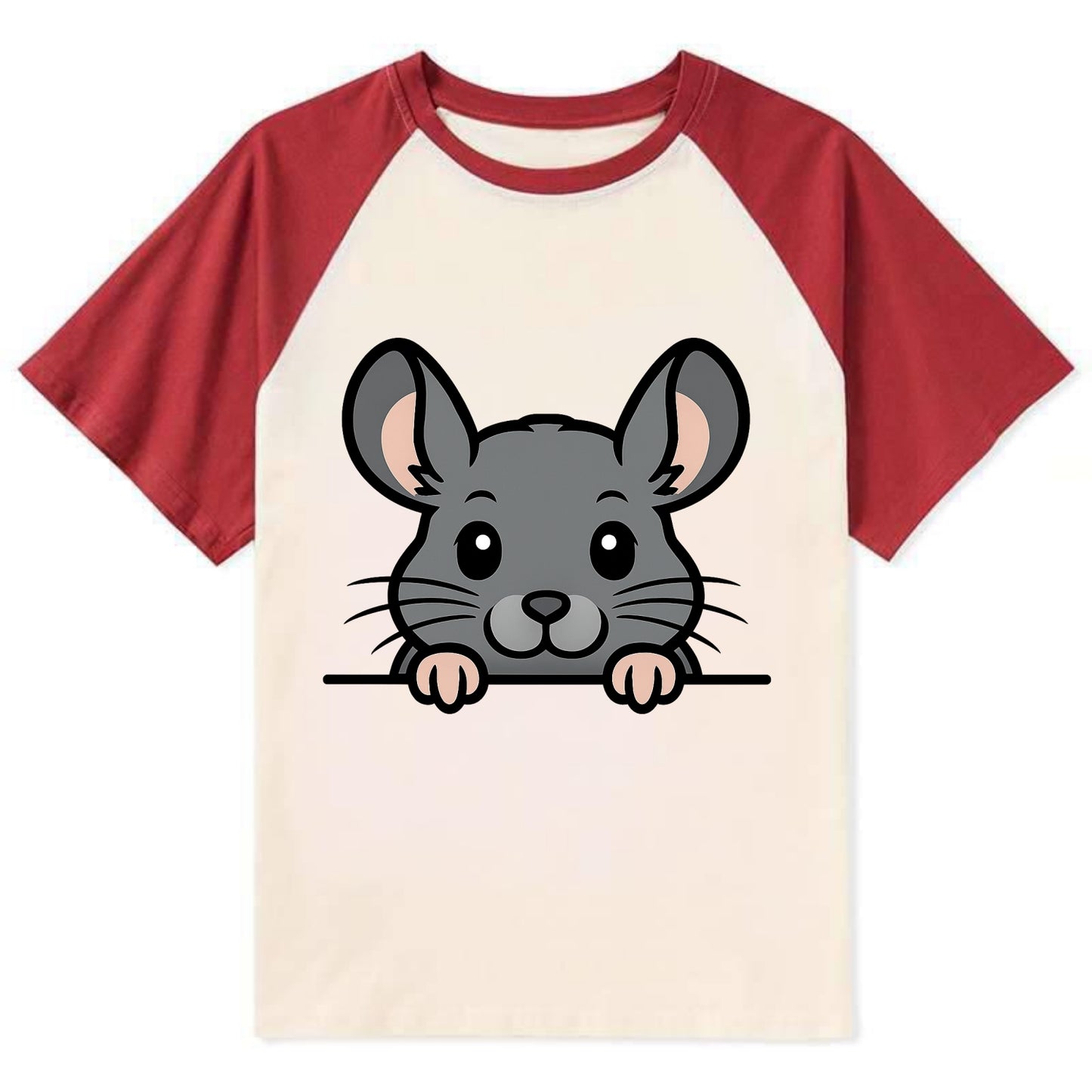 Chinchilla - Contrast Raglan T-shirt - Red