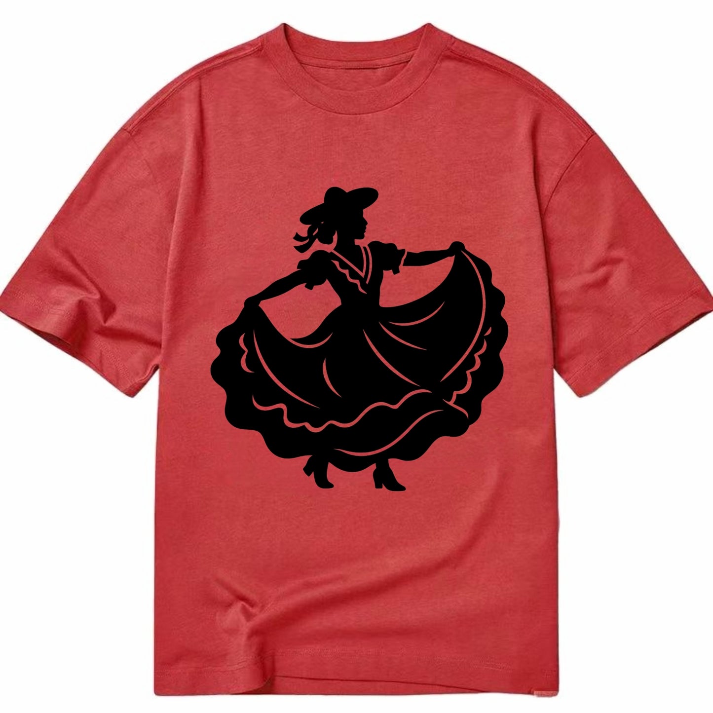 Mexican folk dancer twirling skirt - Classic T-shirt - Red