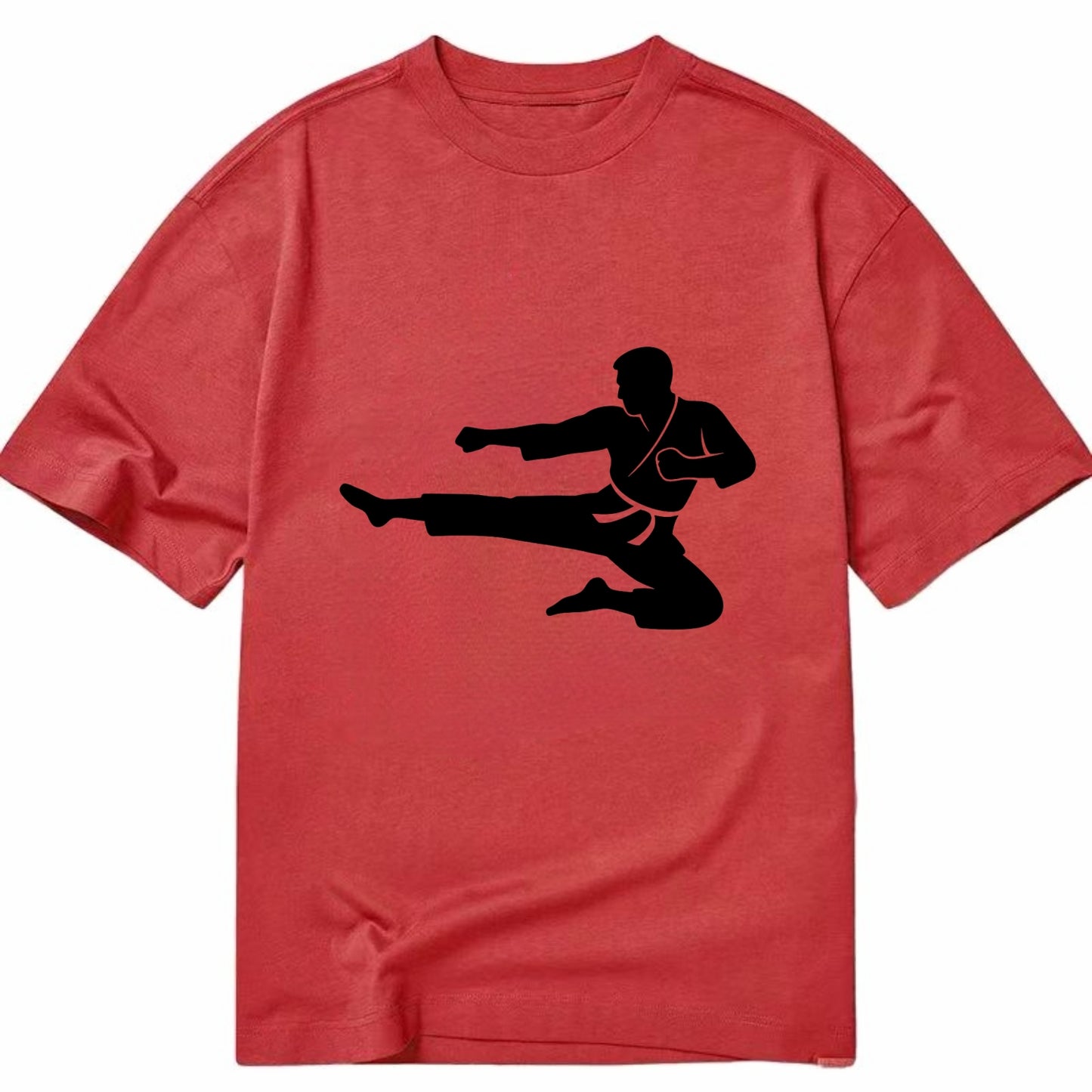 Martial artist flying kick - Classic T-shirt - Red