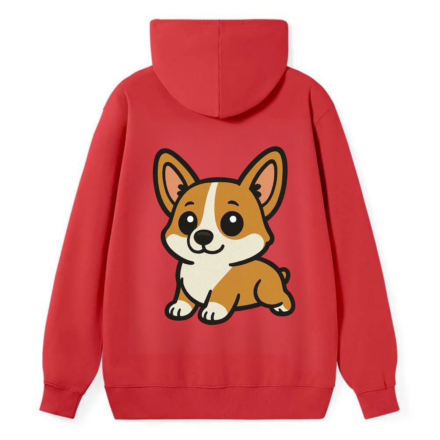 Corgi - Sploot lying position - Classic Pullover Hoodie - Red
