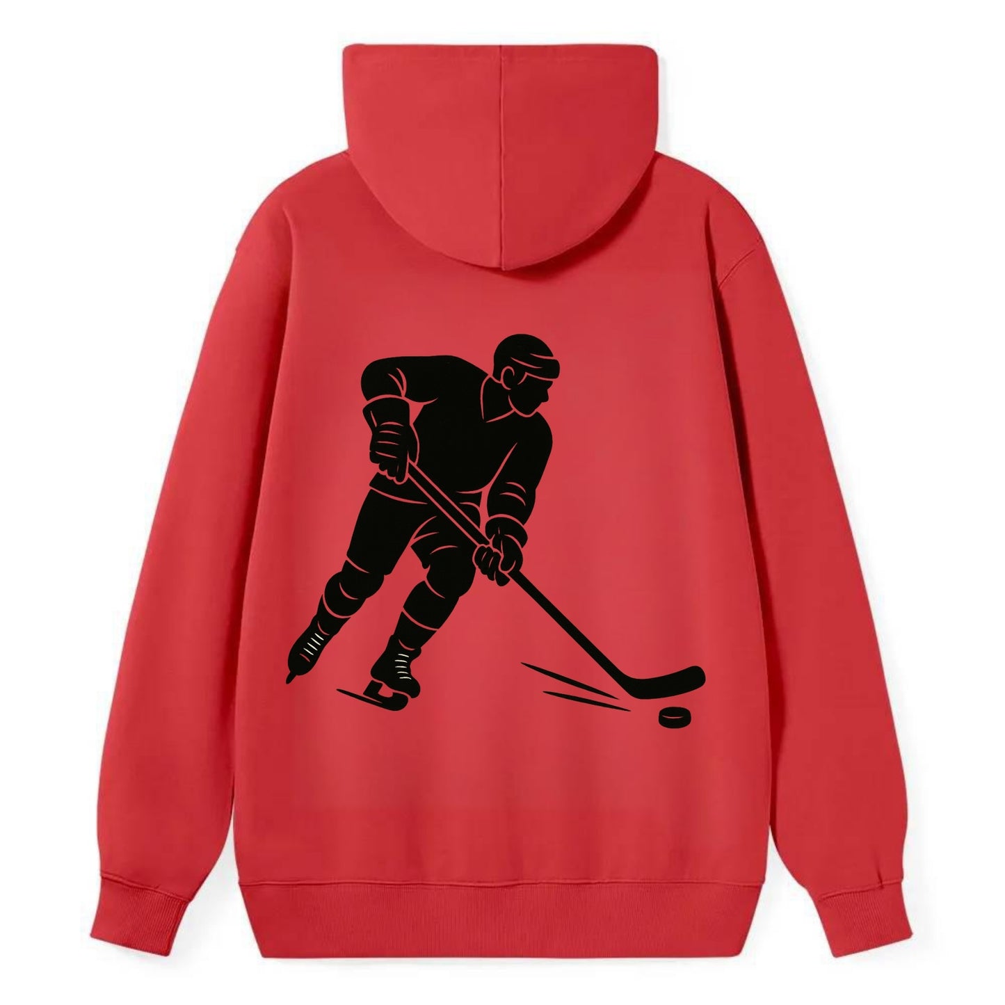 Ice hockey player shooting puck - Classic Pullover Hoodie - Red