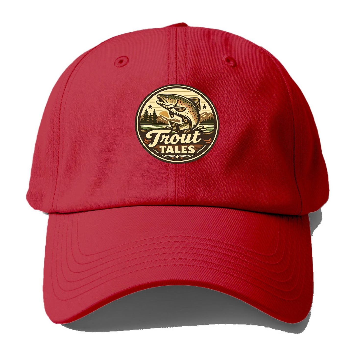 Trout Tales Adventure Emblem - Baseball Cap - Red