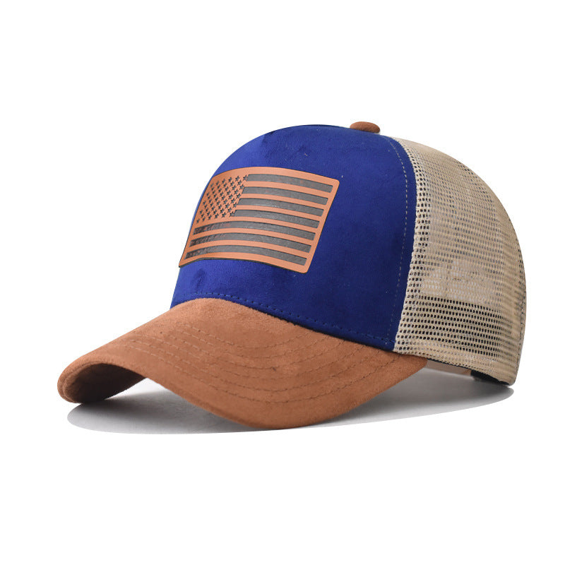 Suede US Flag Baseball Cap - Patriotic & Stylish
