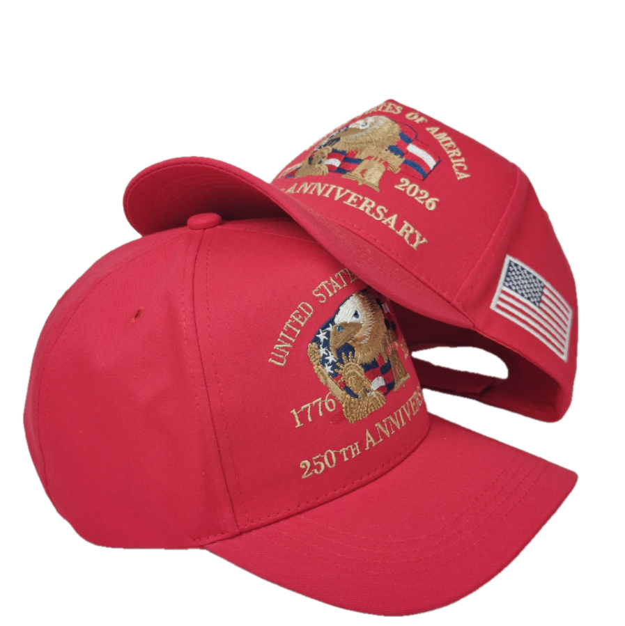 USA 250th Anniversary Embroidered Baseball Cap