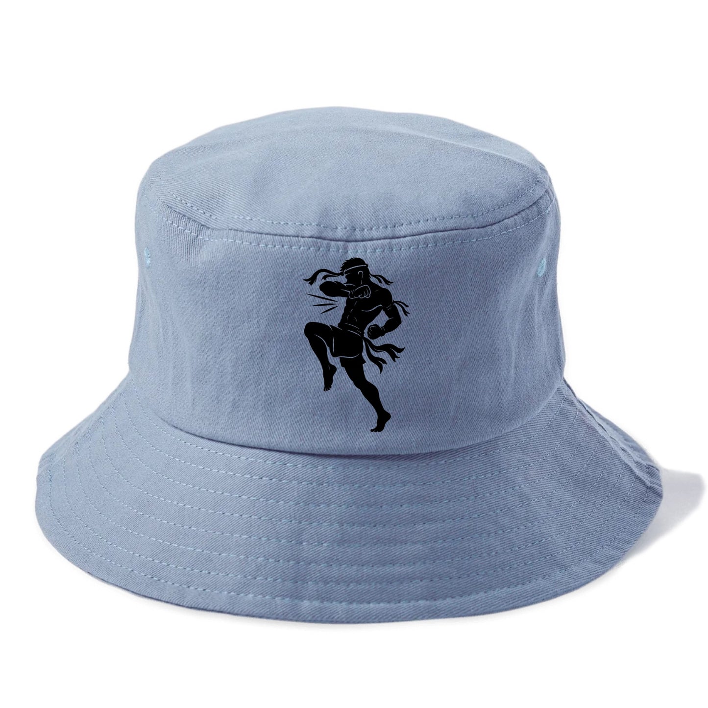 Thai Muay Thai fighter elbow strike - Bucket Hat - Summer Sky(Blue)