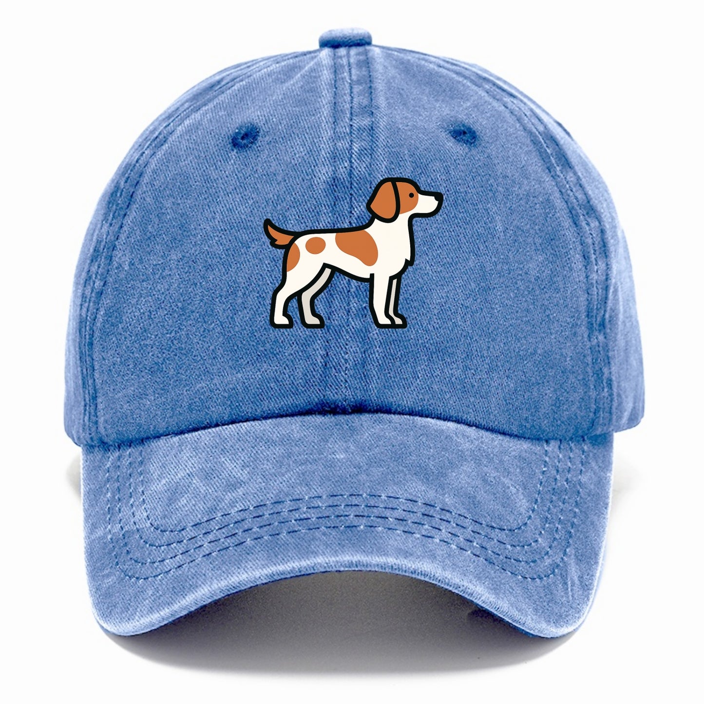 Brittany Spaniel - Orange and white flat side profile - Classic Cap - Summer Sky(Blue)