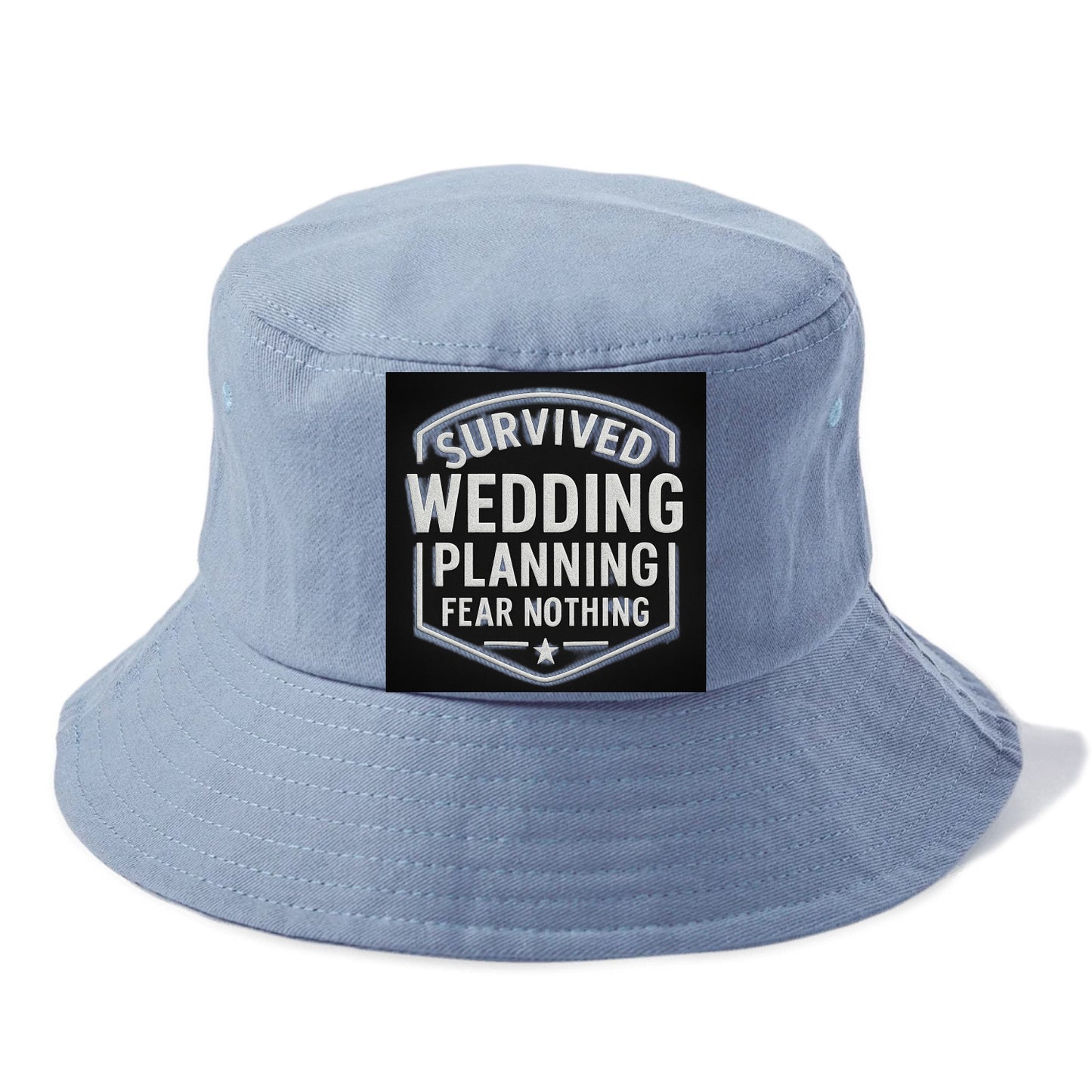Survived wedding planning, fear nothing - Bucket Hat - Summer Sky(Blue)