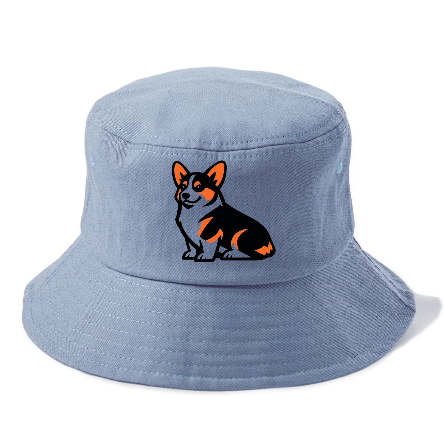 Tricolor Corgi Charm - Bucket Hat - Summer Sky(Blue)