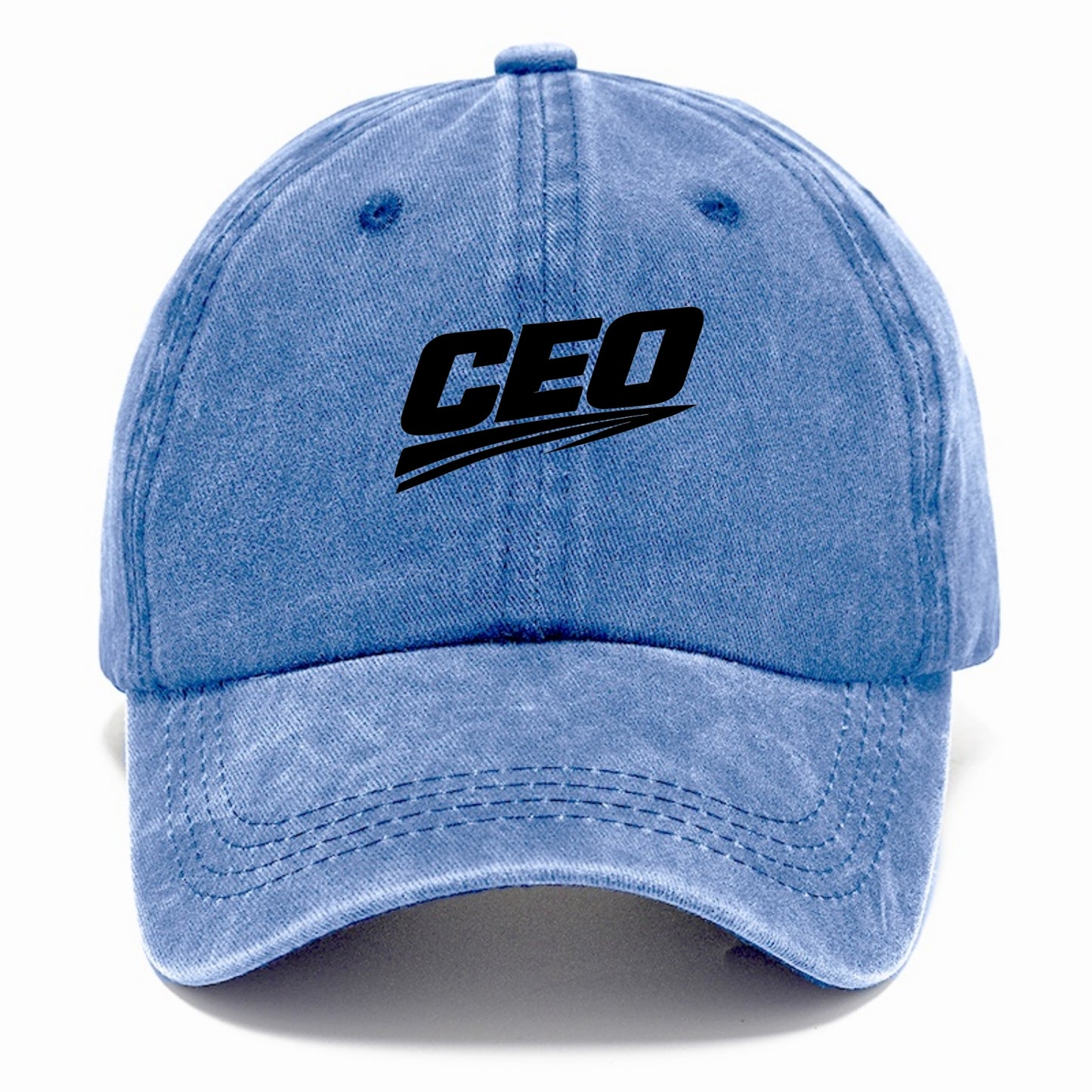 Bold typography design - "CEO" - chief executive, running things - Classic Cap - Summer Sky(Blue)