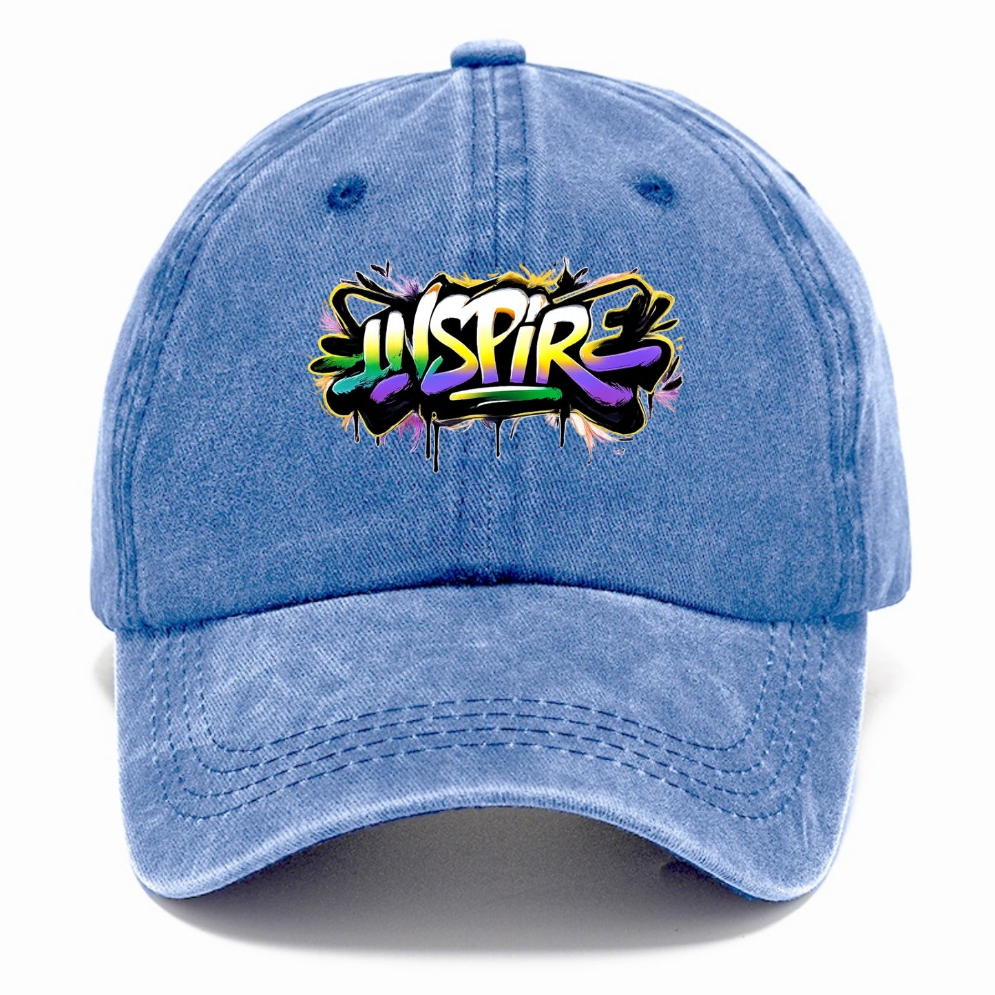 Bold typography design - "INSPIRE" - motivating others, being the spark - Classic Cap - Summer Sky(Blue)