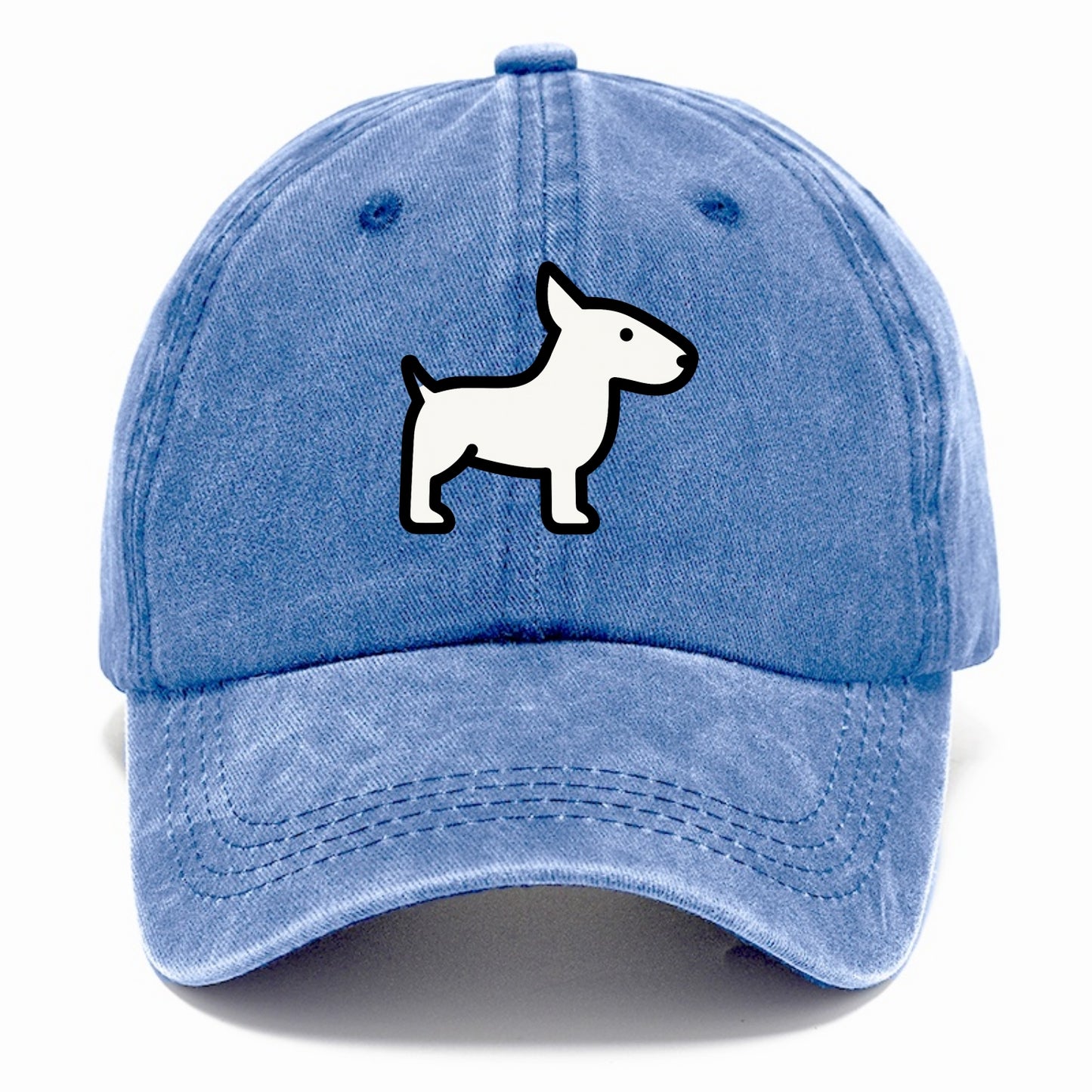 Bull Terrier - White egg-shaped head flat side profile - Classic Cap - Summer Sky(Blue)