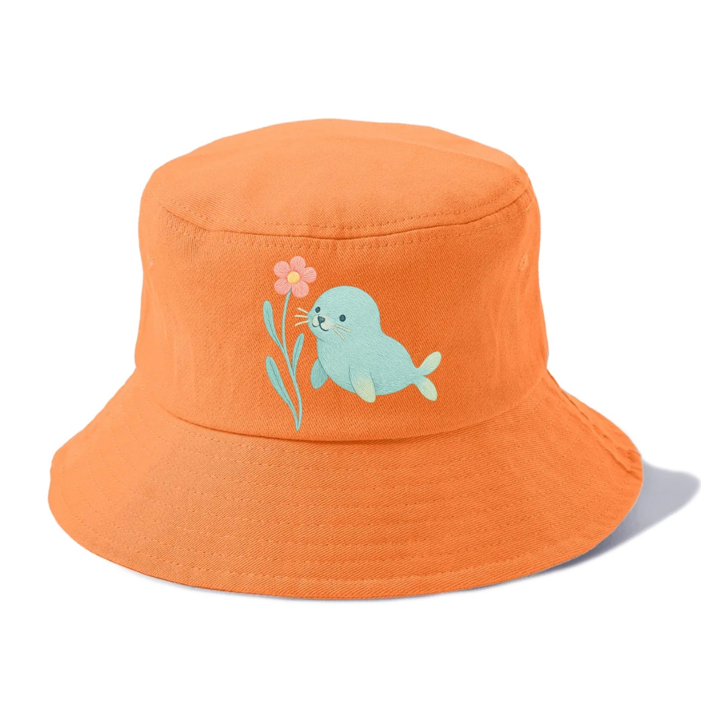 Mint Seal Pup - Bucket Hat - Terracotta Clay(Orange)