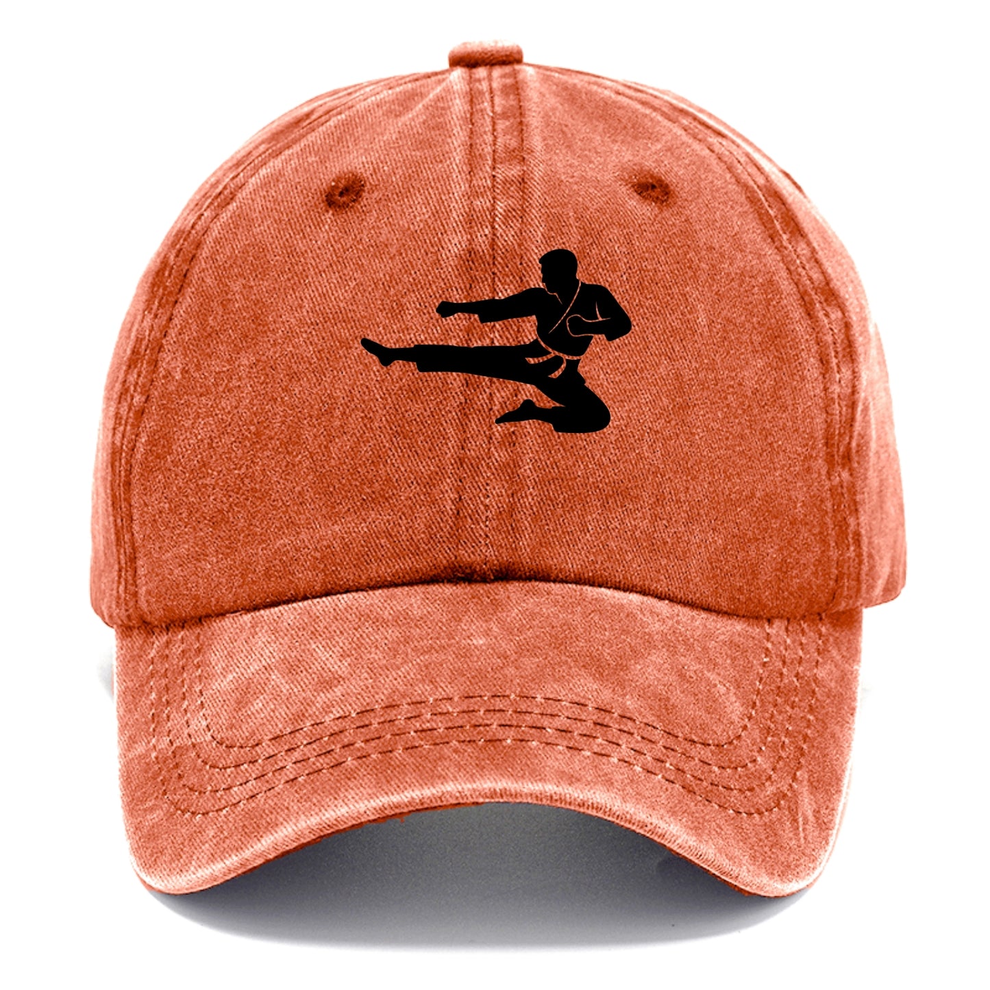 Martial artist flying kick - Classic Cap - Terracotta Clay(Orange)