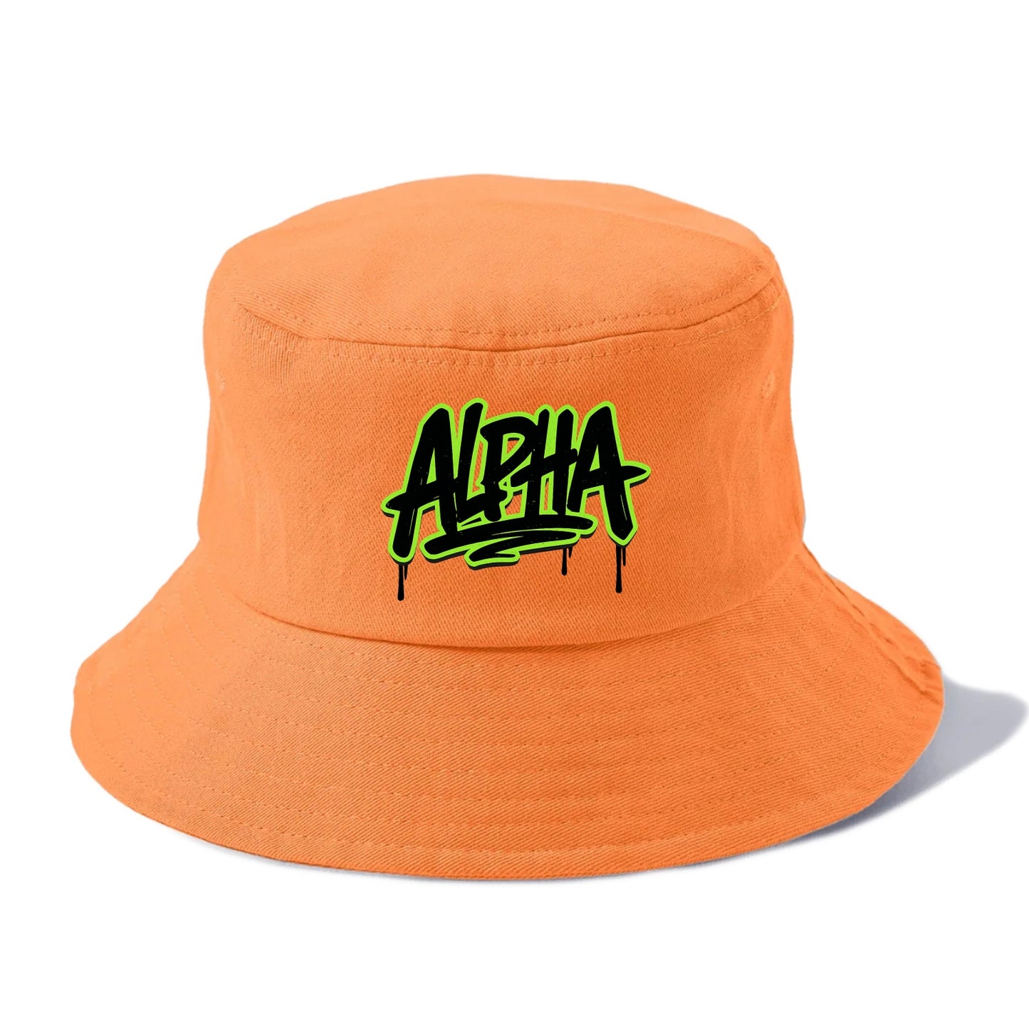 Bold typography design - "ALPHA" - leader of the pack - Bucket Hat - Terracotta Clay(Orange)