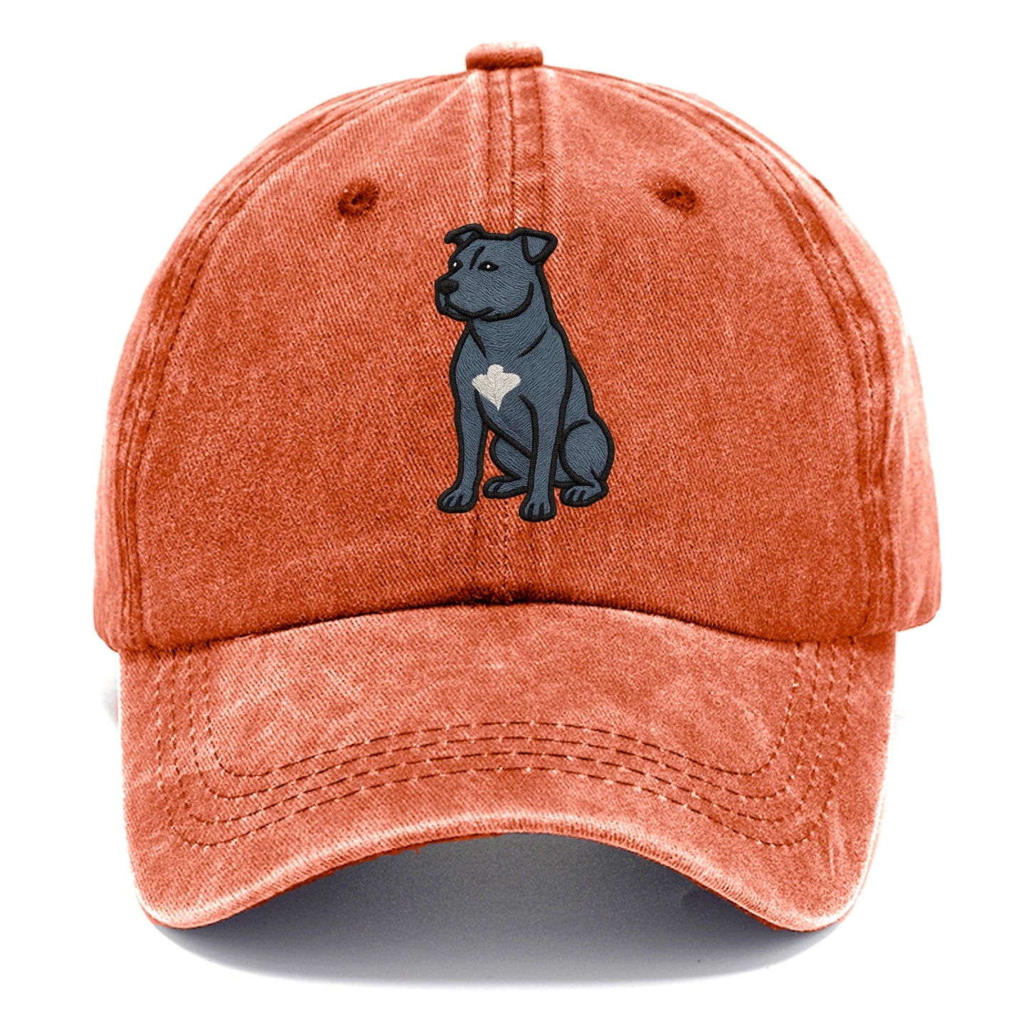 American Staffordshire Terrier - Blue embroidered design - Classic Cap - Terracotta Clay(Orange)