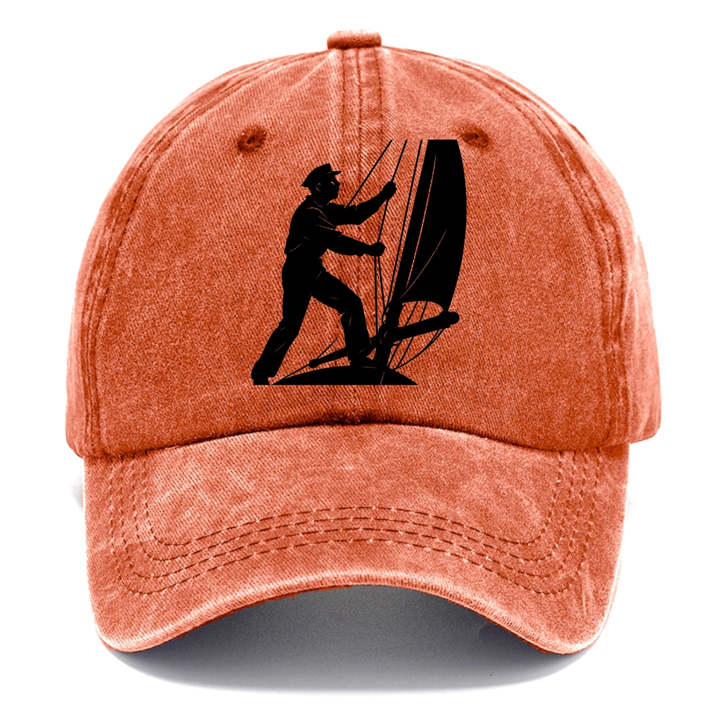 Sailor adjusting the boom on a sailboat - Classic Cap - Terracotta Clay(Orange)