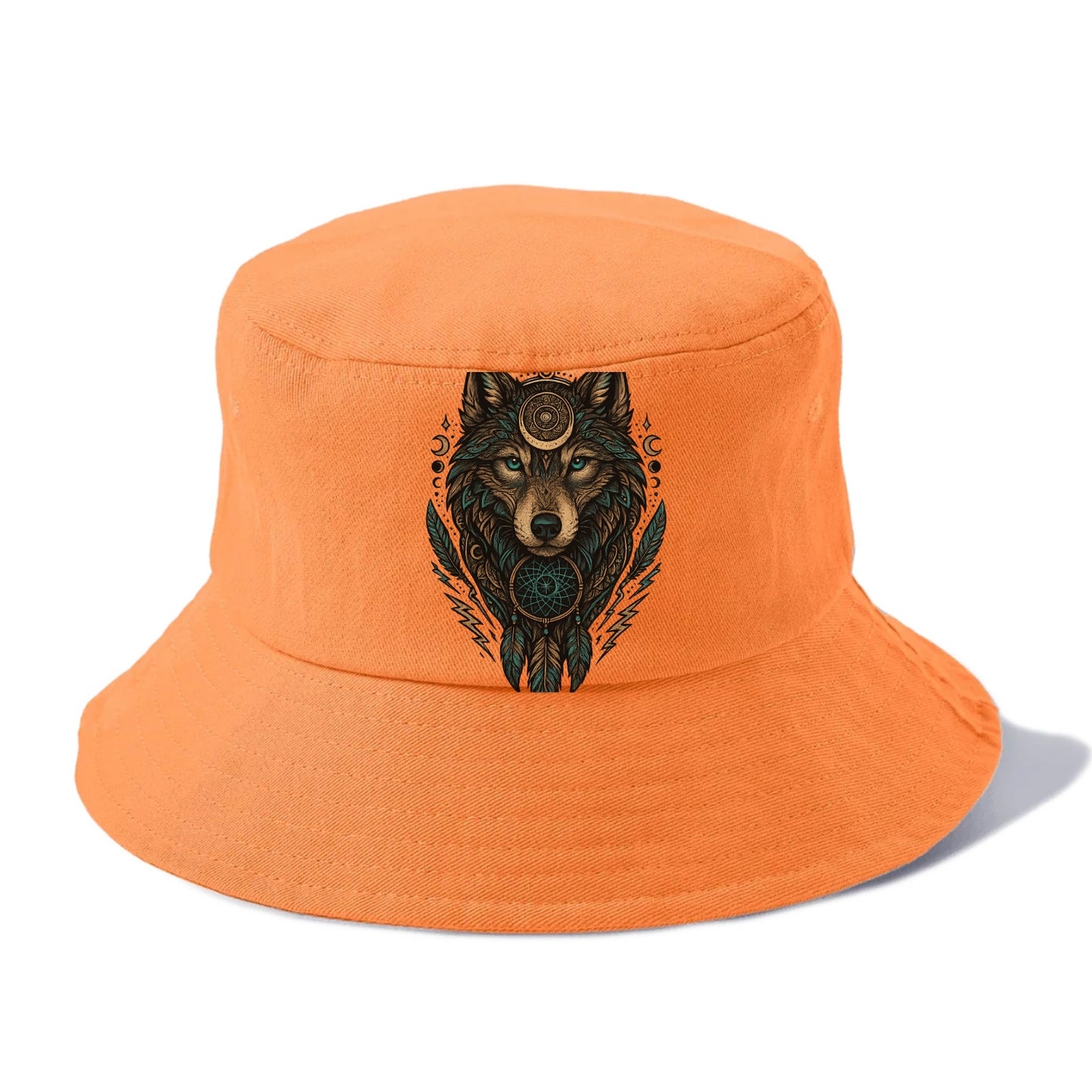 Storm Wolf Thunder - Bucket Hat - Terracotta Clay(Orange)