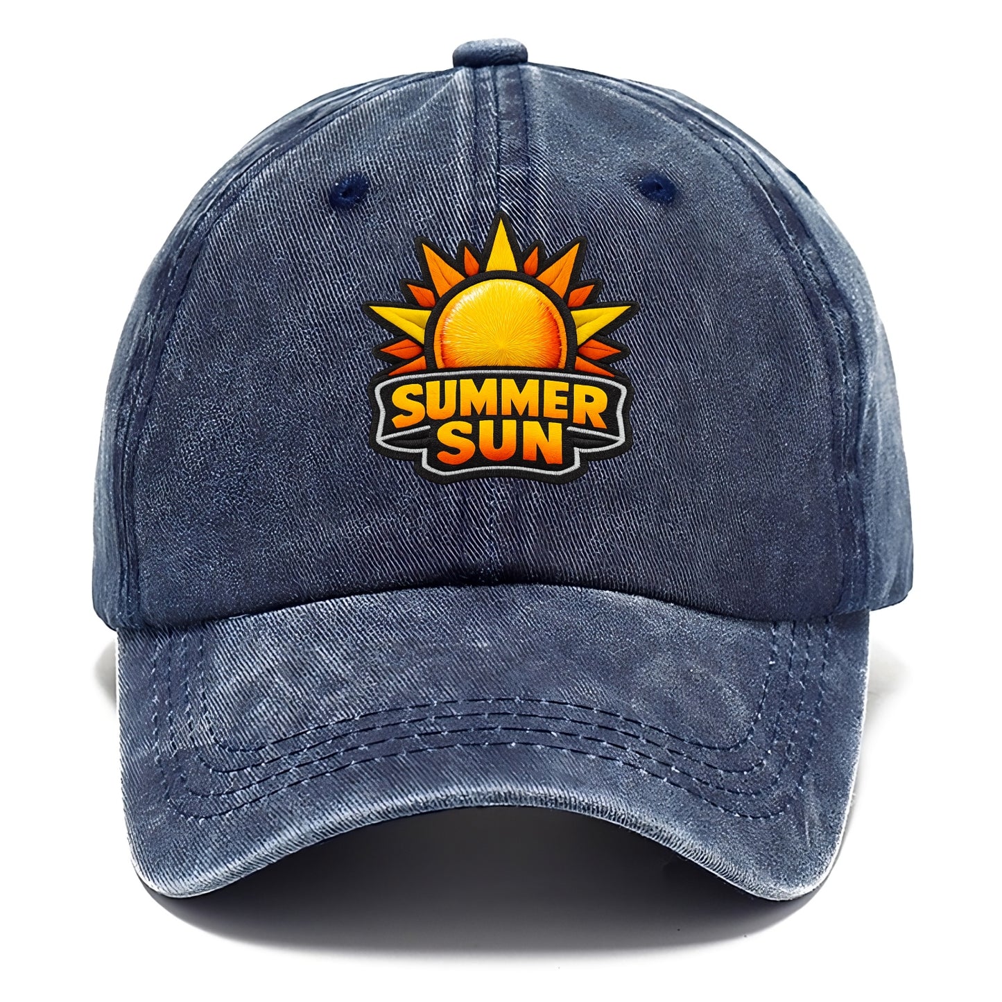 SUMMER SUN - bright sun with rays in yellow and orange , hot season - Classic Cap - Twilight Navy(Blue)