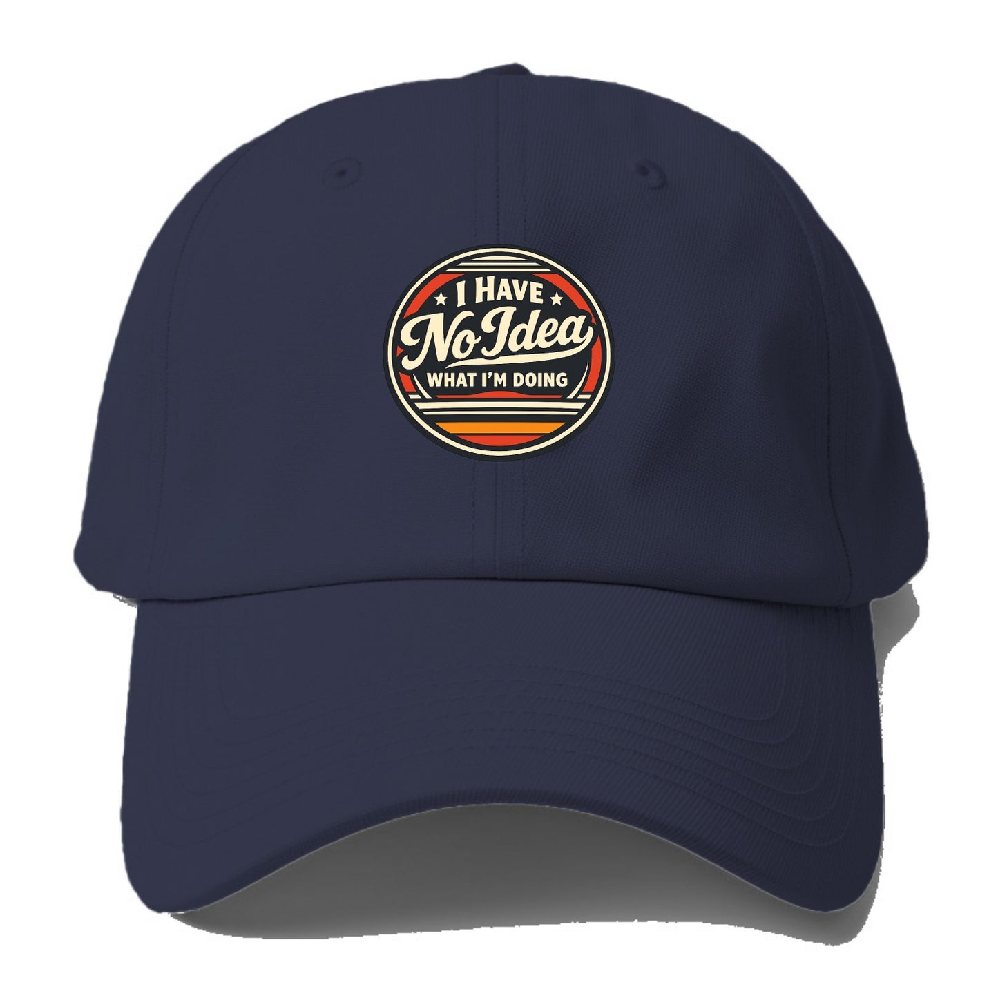 Confidently Clueless Emblem - Baseball Cap For Big Heads - Twilight Navy(Blue)