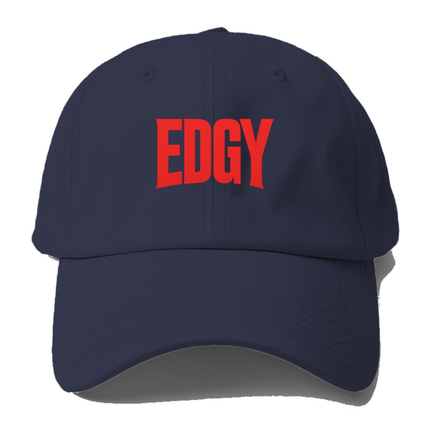 Bold typography design - "EDGY" - pushing boundaries, unconventional - Baseball Cap For Big Heads - Twilight Navy(Blue)