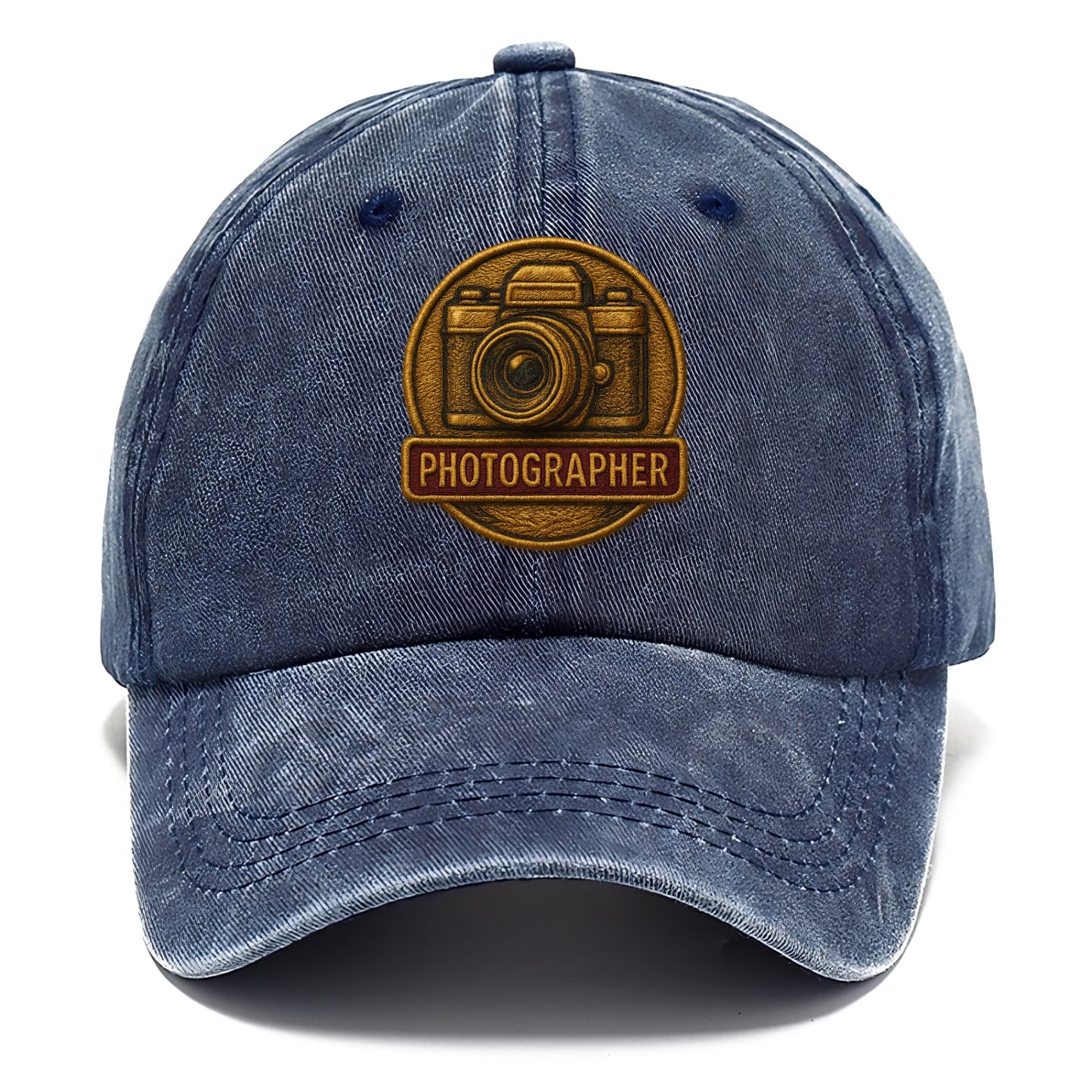 Camera with vintage lens - photographer badge - Classic Cap - Twilight Navy(Blue)
