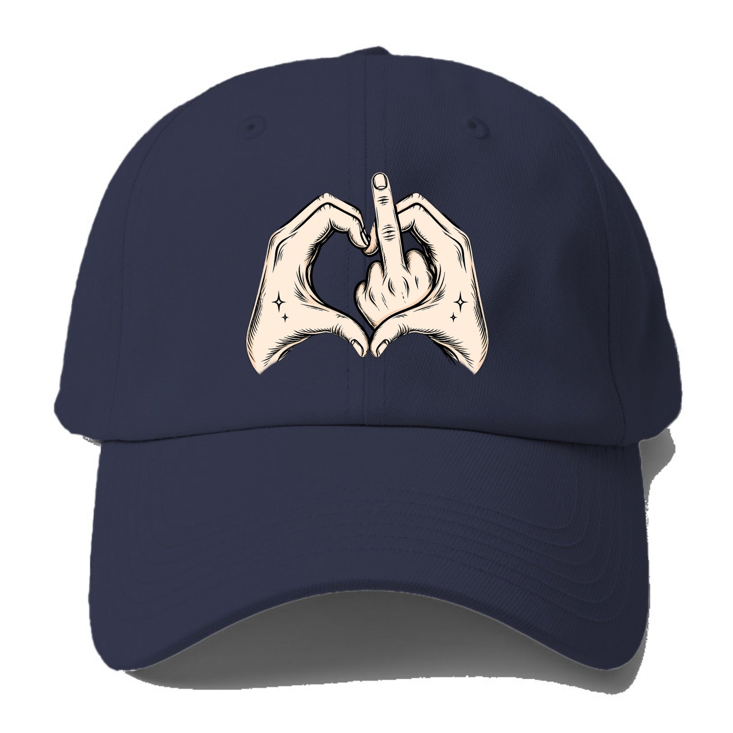 Love You Symbol - Baseball Cap For Big Heads - Twilight Navy(Blue)
