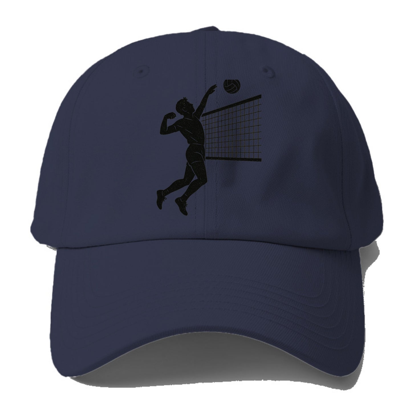Volleyball player spiking at the net - Baseball Cap For Big Heads - Twilight Navy(Blue)