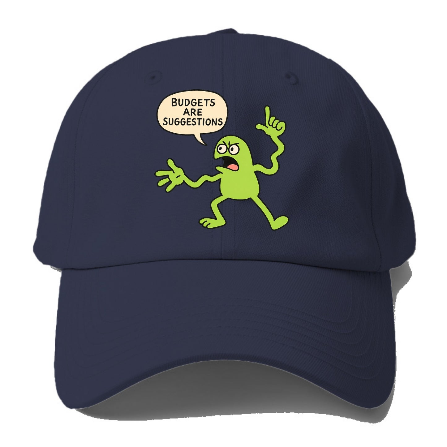 BUDGETS ARE SUGGESTIONS | Rebellious calculator - Baseball Cap For Big Heads - Twilight Navy(Blue)