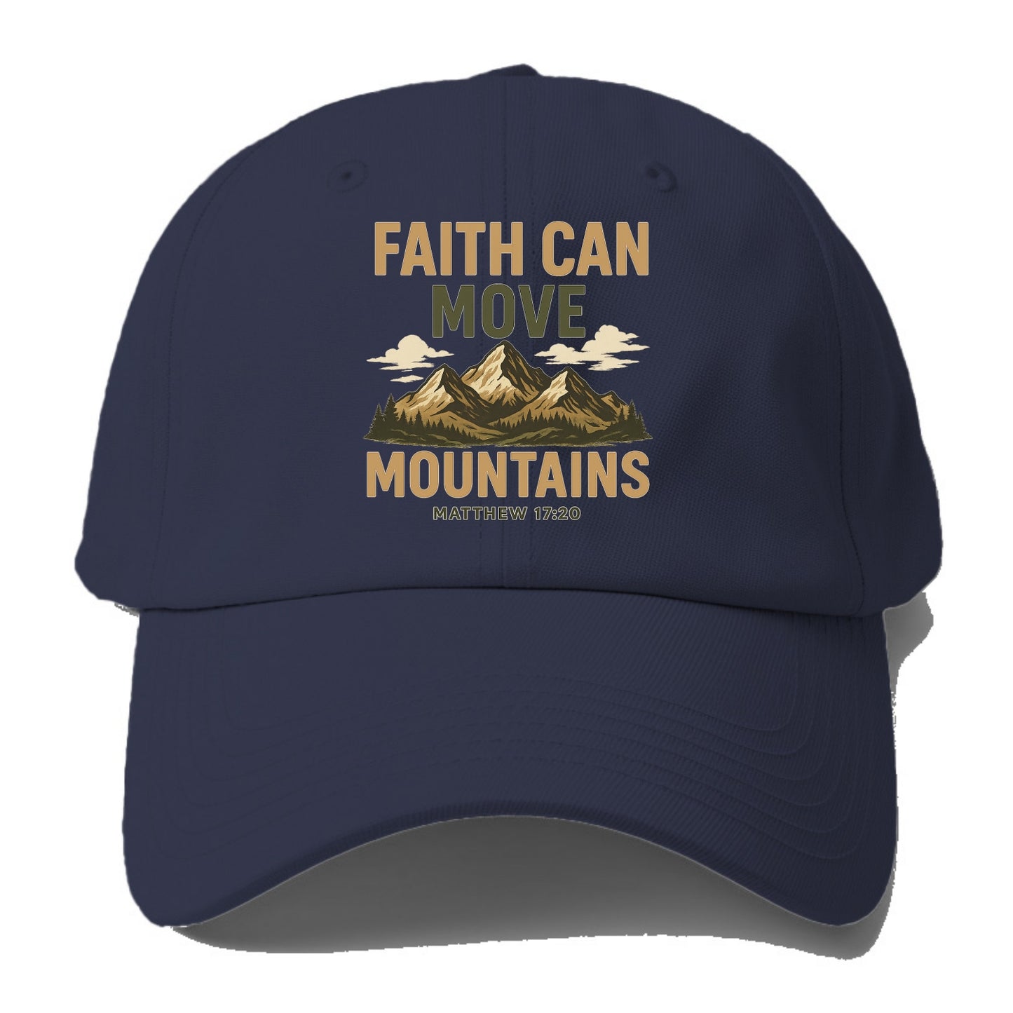 Matthew 17:20 Mountains - Baseball Cap For Big Heads - Twilight Navy(Blue)