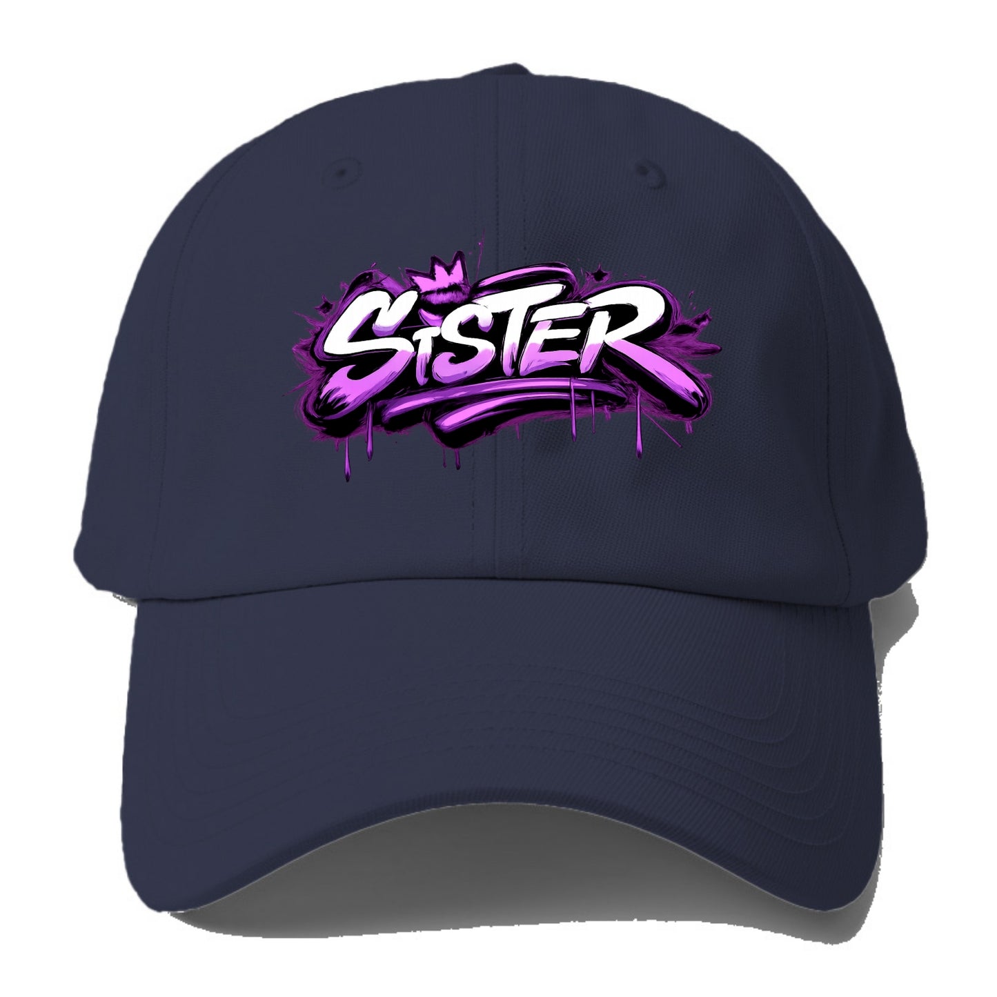 Bold typography design - "SISTER" - female bond, sisterhood - Baseball Cap For Big Heads - Twilight Navy(Blue)