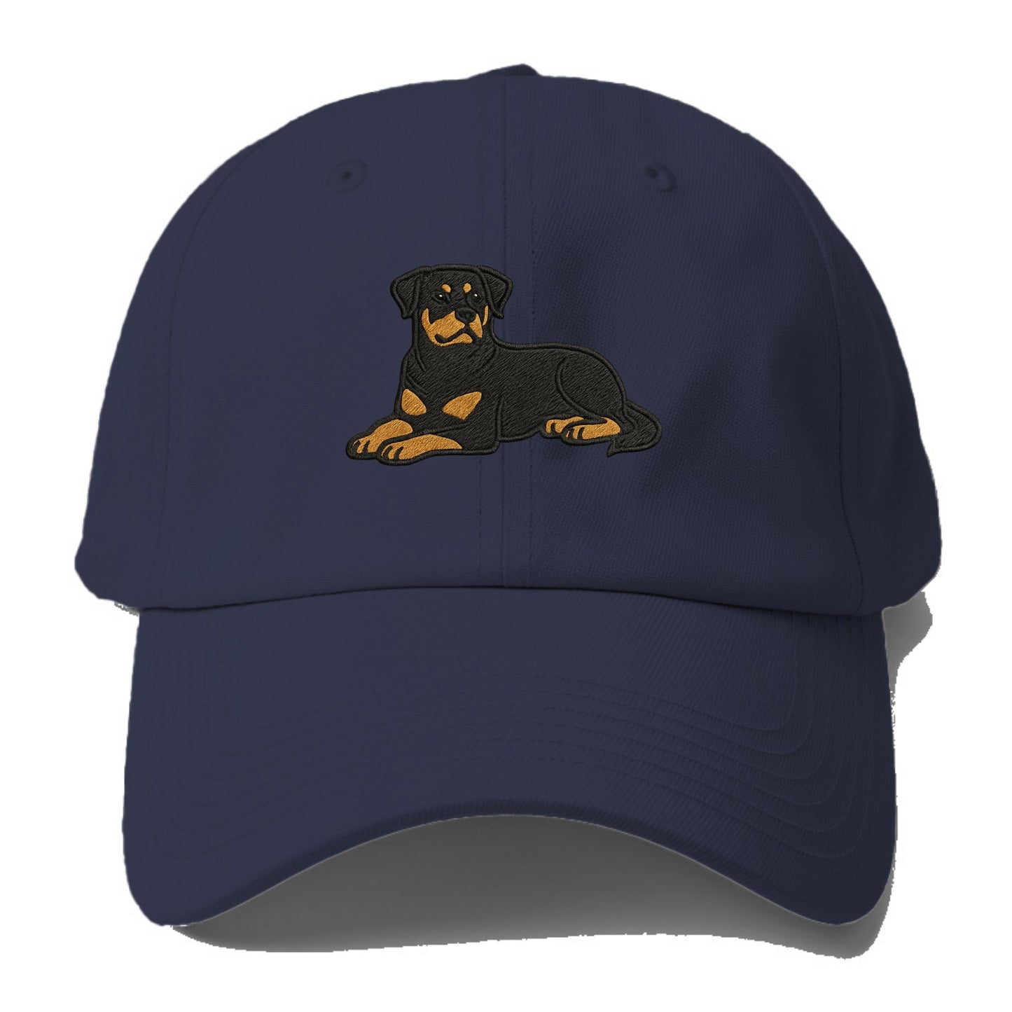 Rottweiler - Black and tan relaxed lying Baseball Cap For Big Heads - Twilight Navy(Blue)