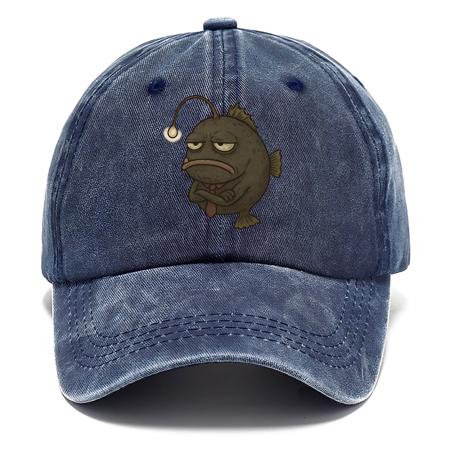 THE ANGLERFISH LURES DISAPPOINTMENT | Dark gray anglerfish with dim light - Classic Cap - Twilight Navy(Blue)