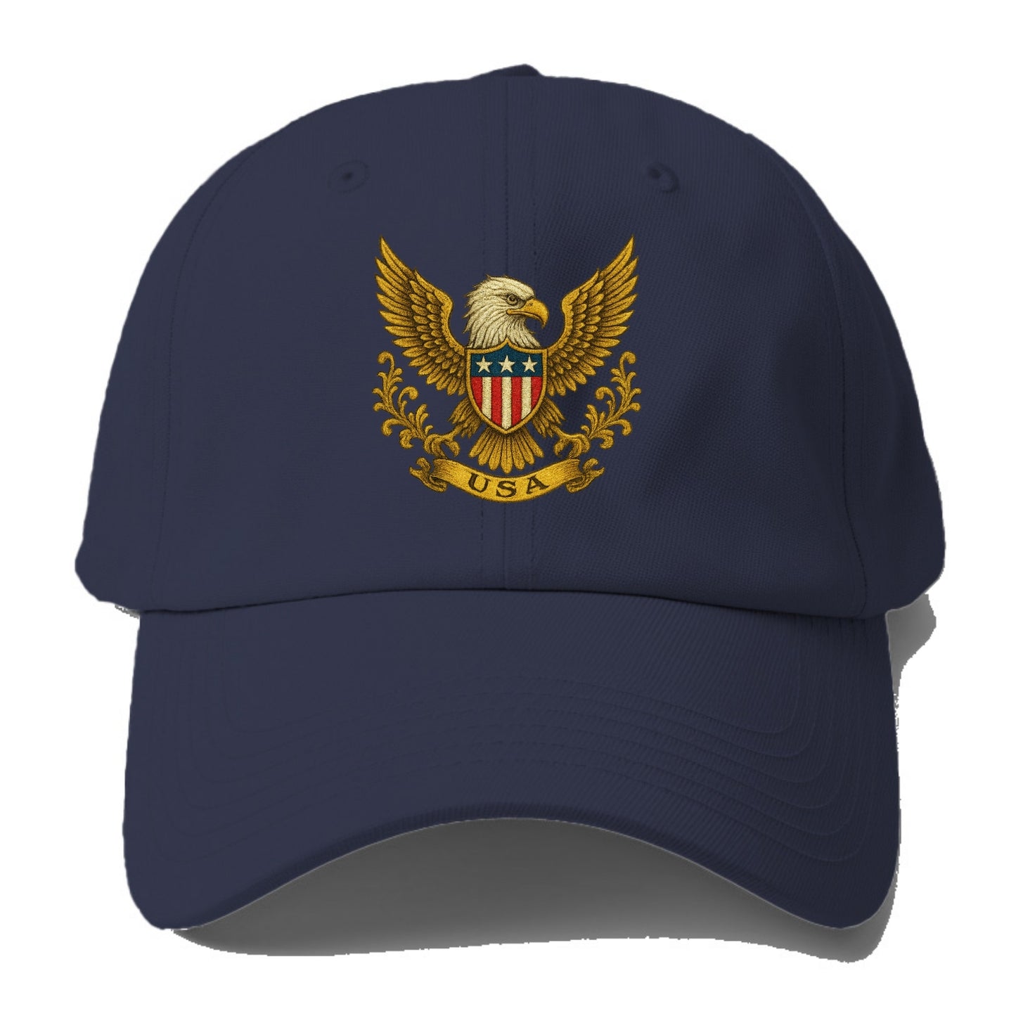 Usa Heritage Eagle Baseball Cap 2 - Baseball Cap For Big Heads - Twilight Navy(Blue)